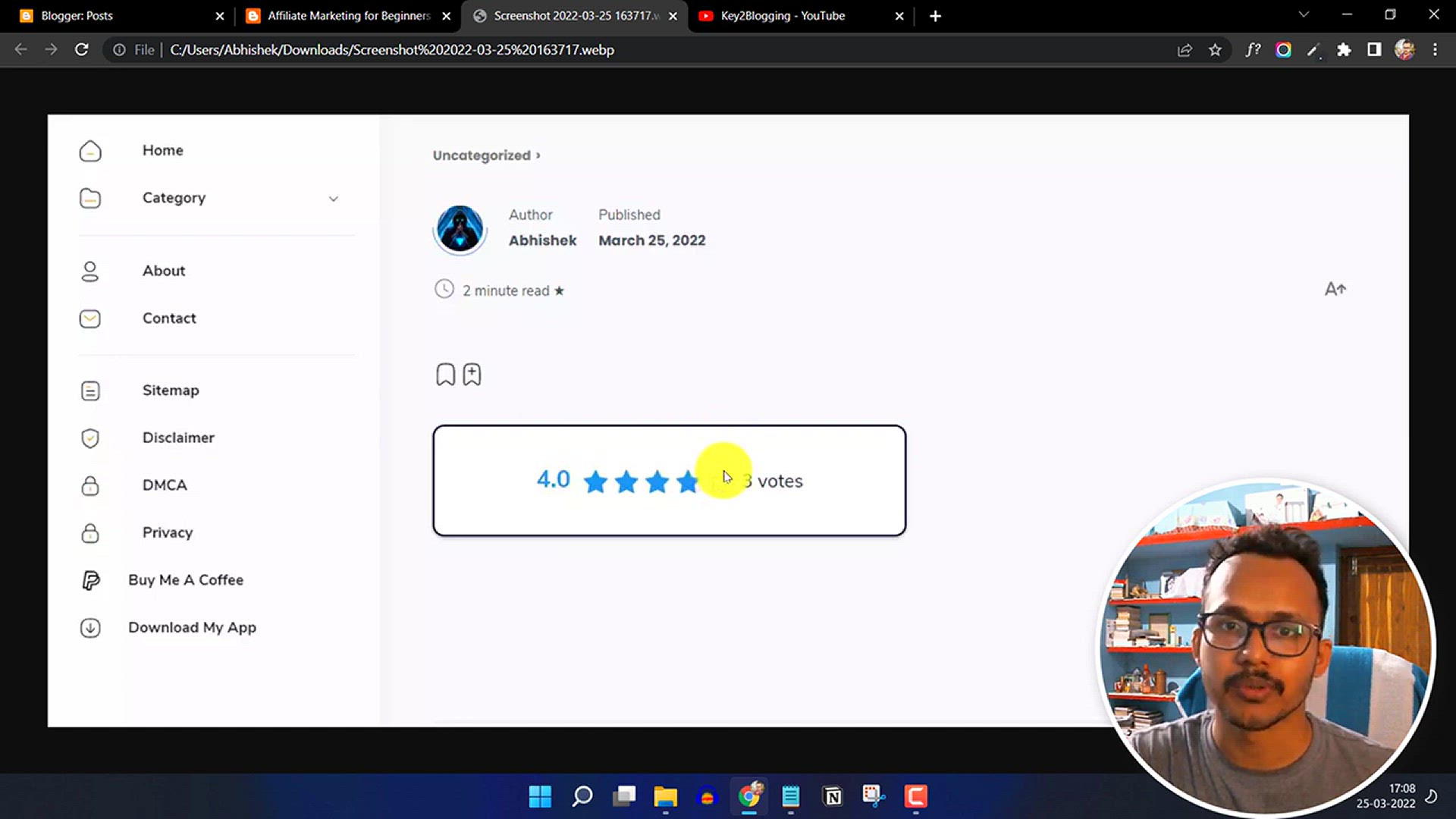 'Video thumbnail for How to Add a Star Rating Widget in Blogger _ 5 Star Rating Schema _'