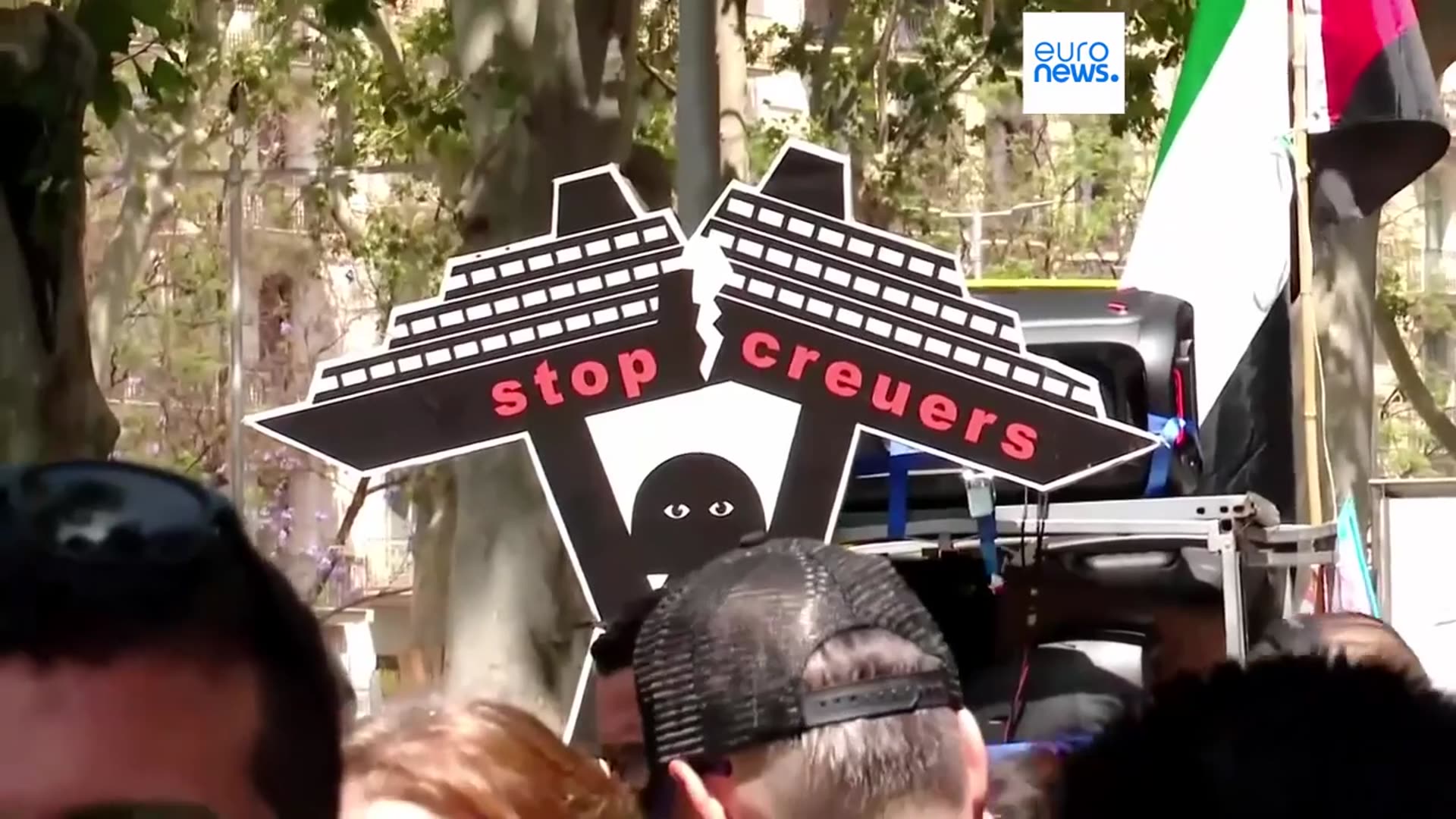 'Video thumbnail for New demonstrations in Spain against overtourism'