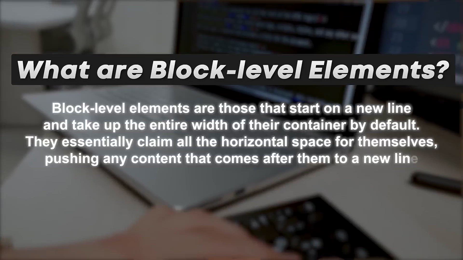 'Video thumbnail for Inline & Block Elements in HTML _ Sigma Web Development Course - Tutorial #8'
