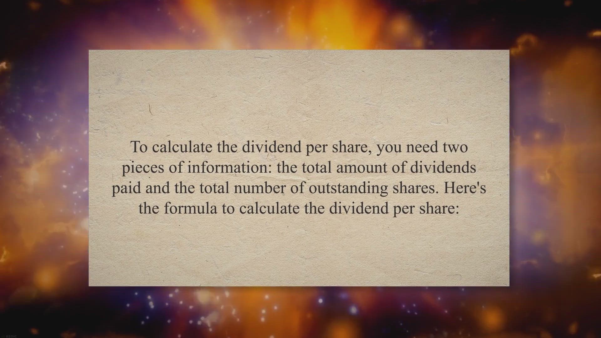 'Video thumbnail for How to calculate dividend per share!'