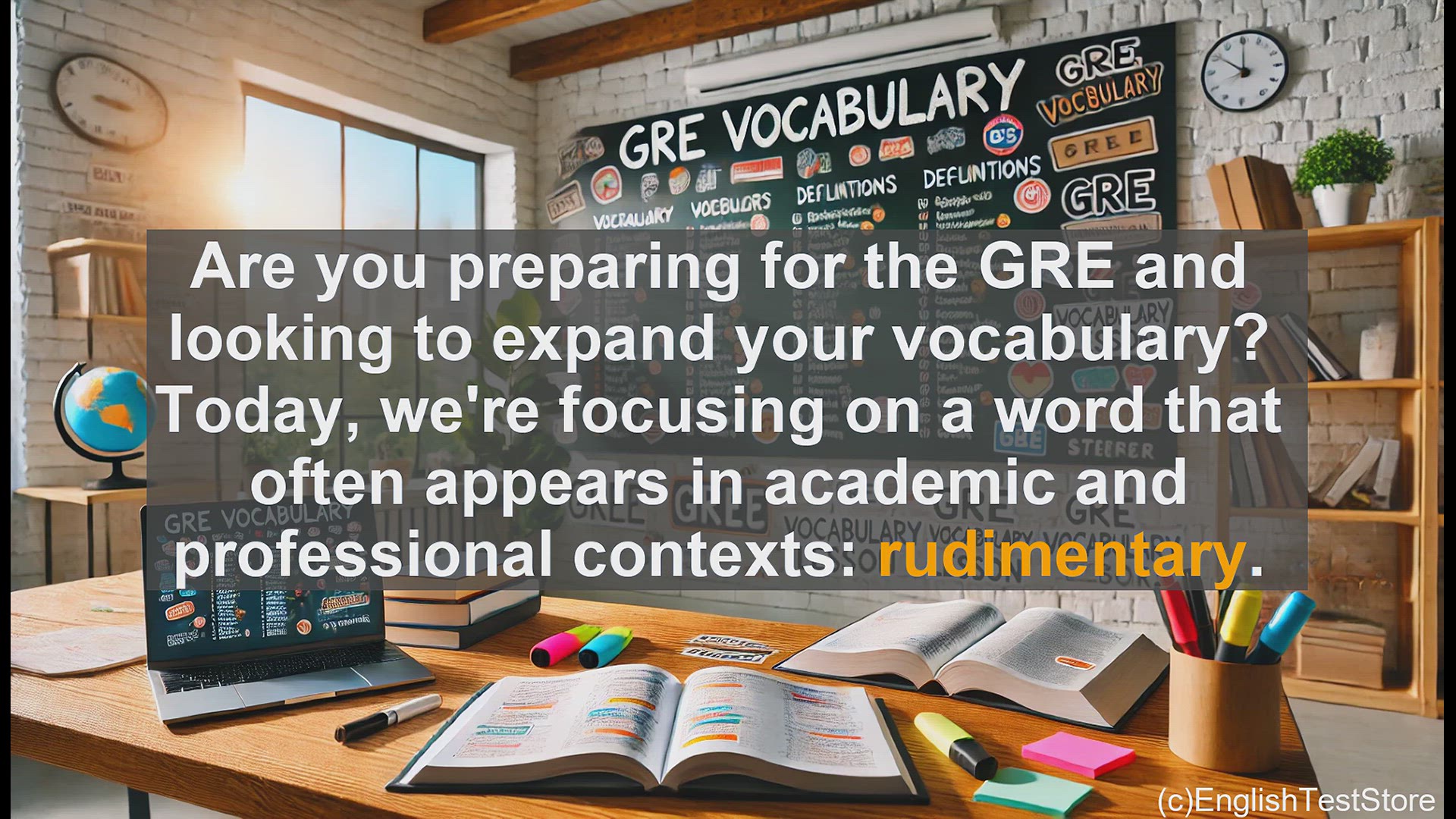 'Video thumbnail for GRE Vocabulary Lesson: Expand Your GRE Vocabulary - Understanding the Word 'Rudimentary''