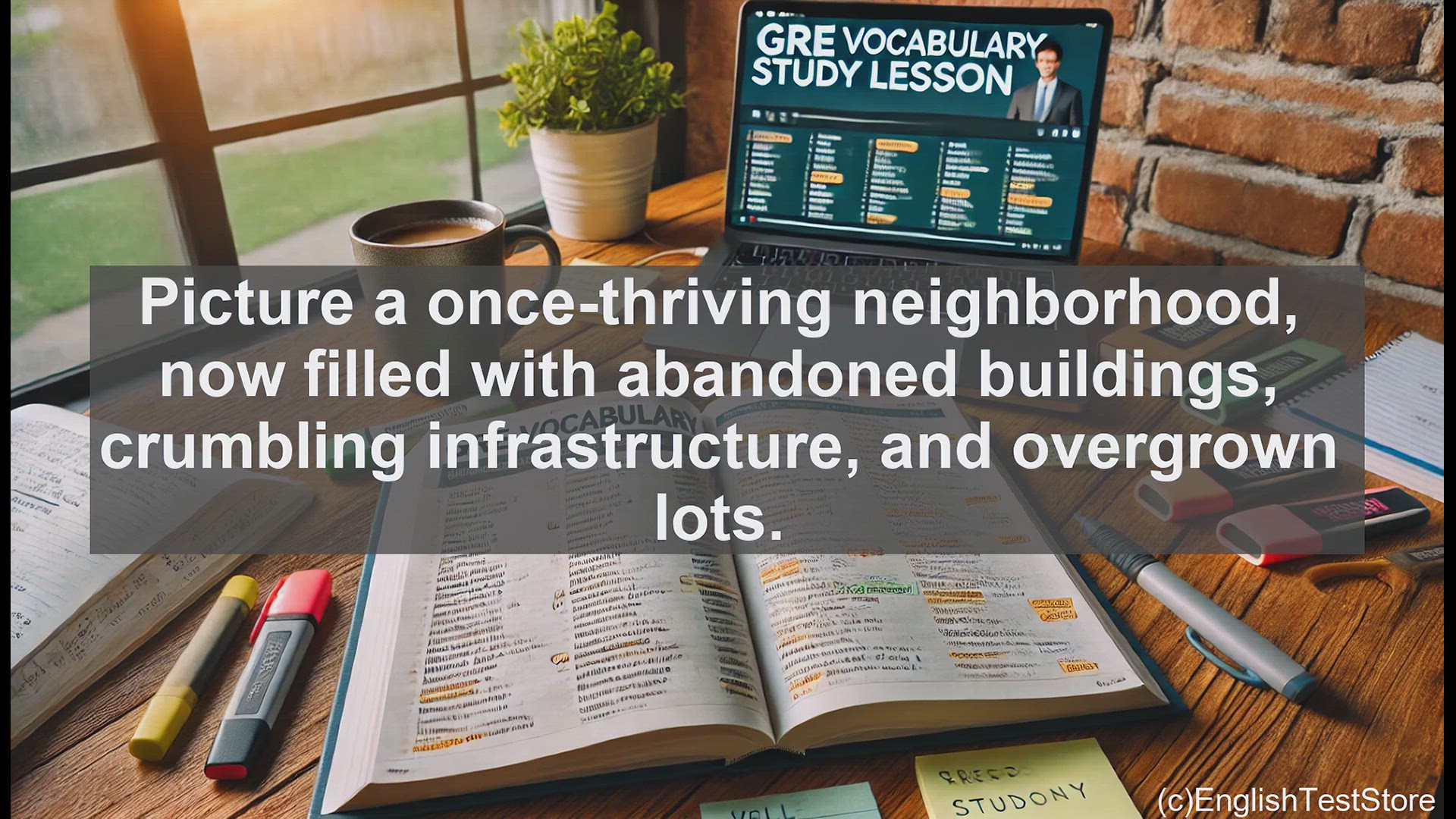 'Video thumbnail for GRE Vocabulary Lesson: Exploring the Concept of Blight - From Urban Decay to Agricultural Devastation'