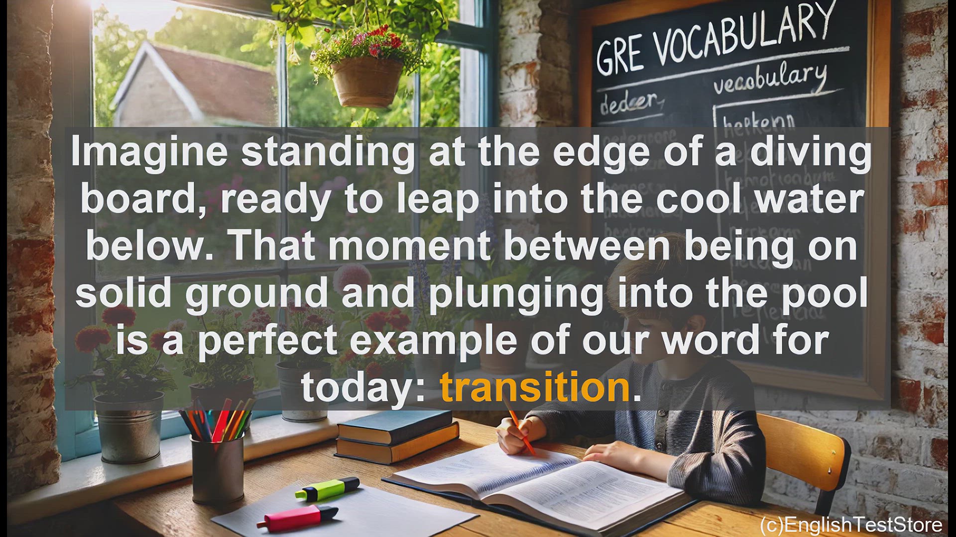 'Video thumbnail for GRE Vocabulary Lesson: Transition - The Process of Change'