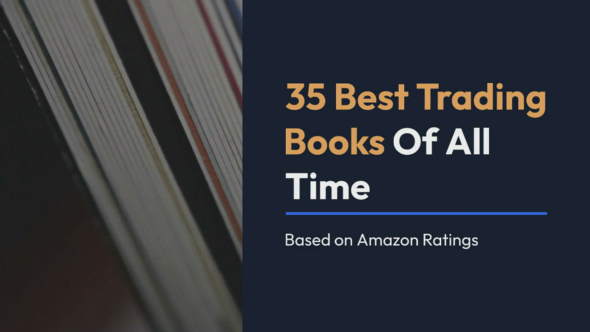 'Video thumbnail for 35 Best Trading Books Of All Time (Based on Amazon Ratings)'