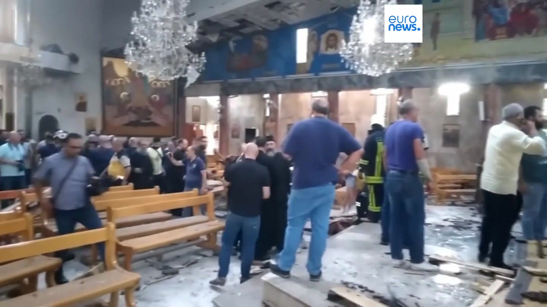 'Video thumbnail for At least 22 people killed in terrorist attack on church in Syria'
