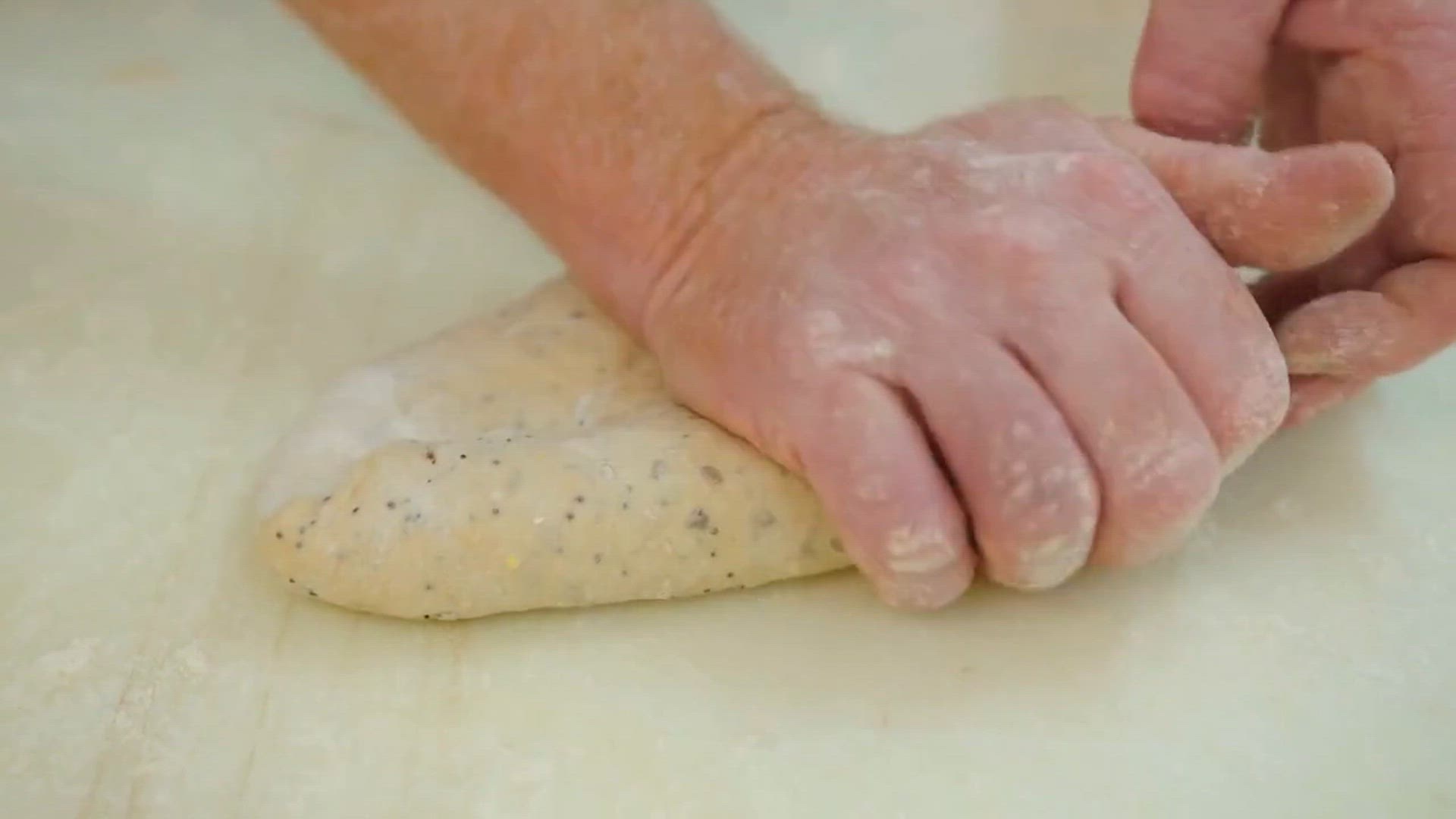 'Video thumbnail for Homemade Focaccia Heaven: Olives & Tomatoes Delight!'