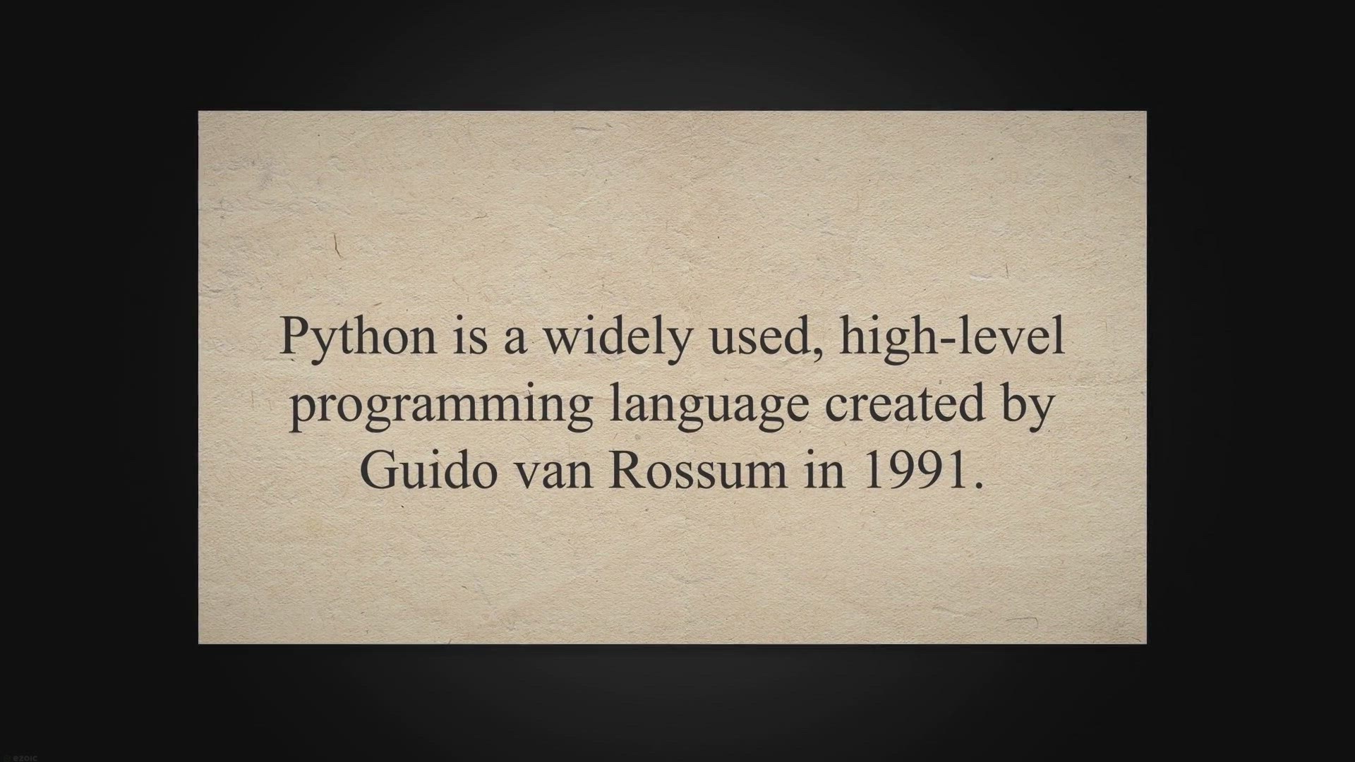 'Video thumbnail for Story of Python: Who Developed Python Programming Language And When'