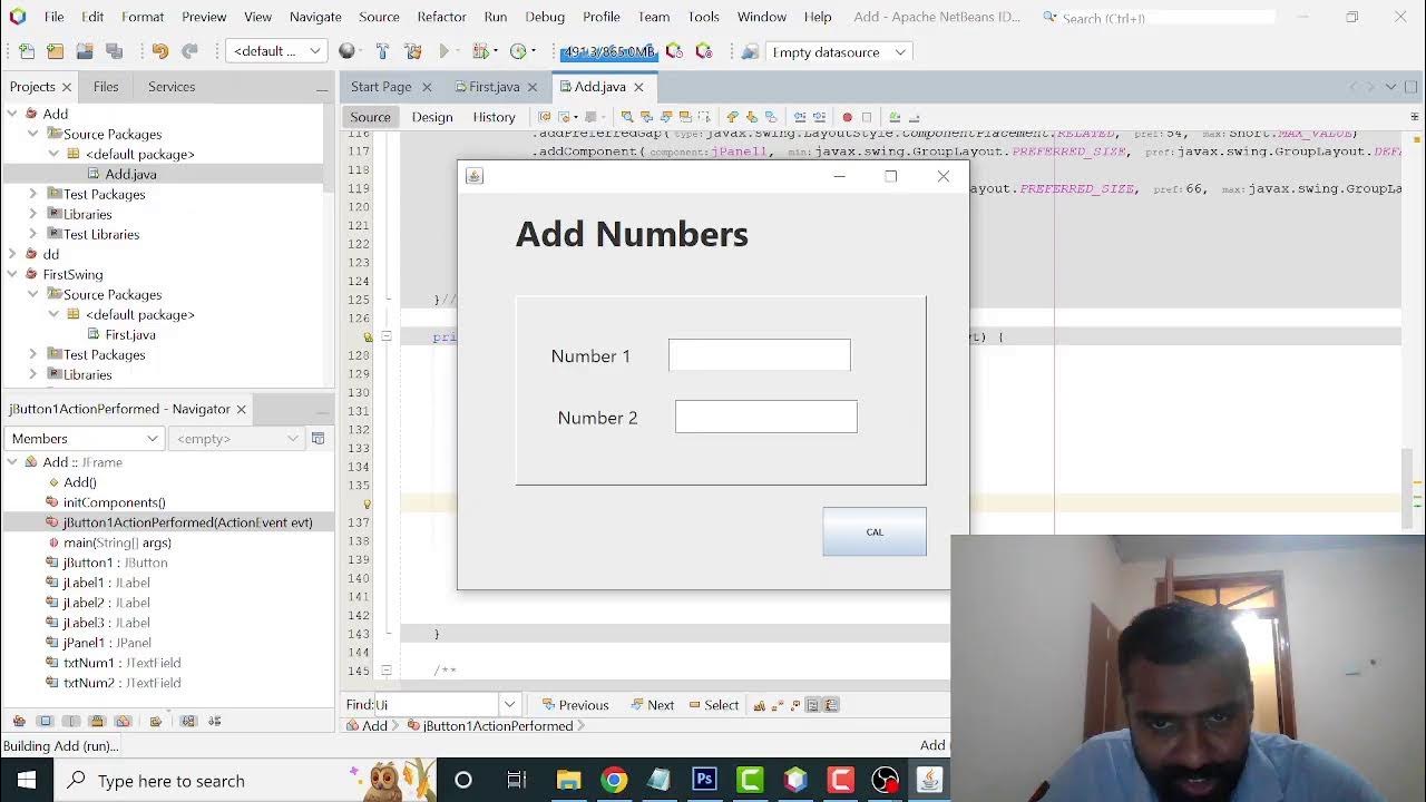video of: Java Swing Application Part Live Class Day 6