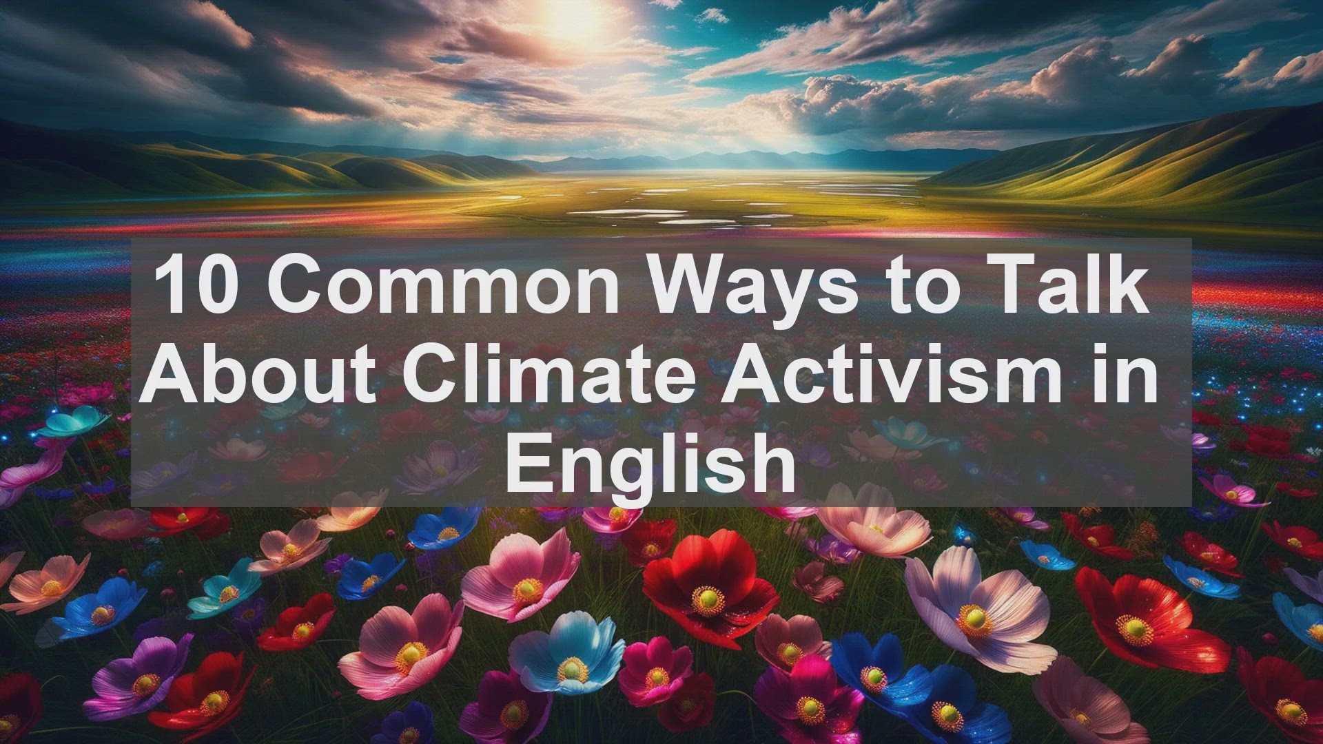 'Video thumbnail for 10 Common Ways to Talk About Climate Activism in English '