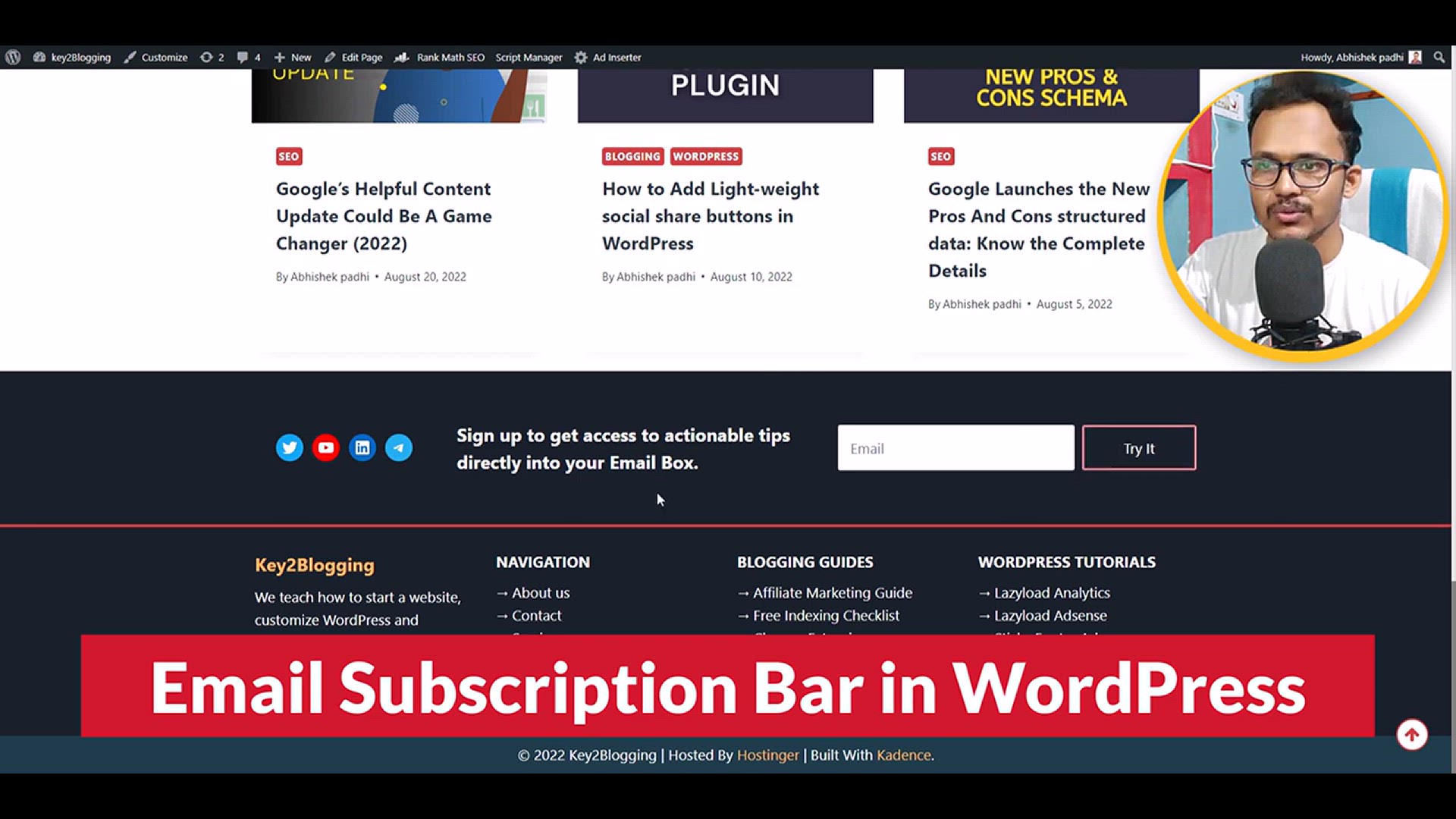 'Video thumbnail for How to Add Email Signup Form in WordPress _ Mailchimp _ Kadence Blocks Pro'