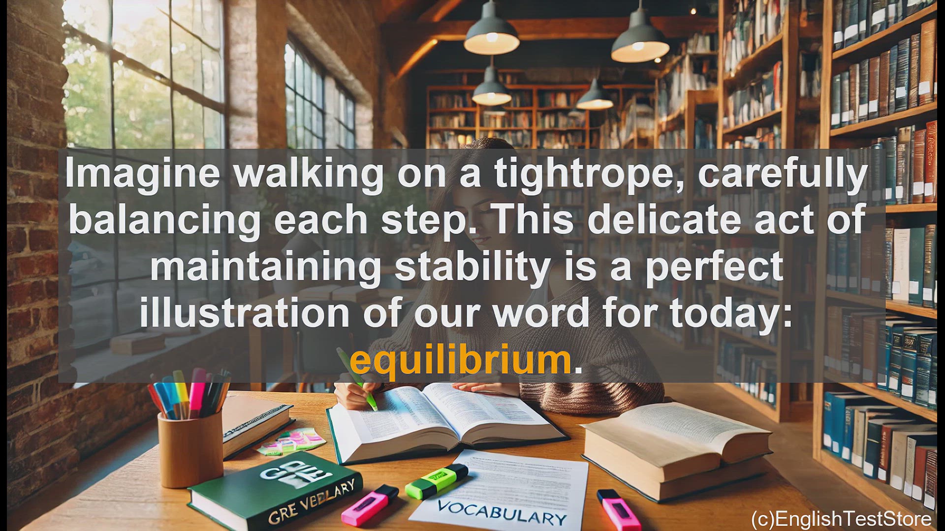 'Video thumbnail for GRE Vocabulary Lesson: Achieving Balance - The Concept of Equilibrium'