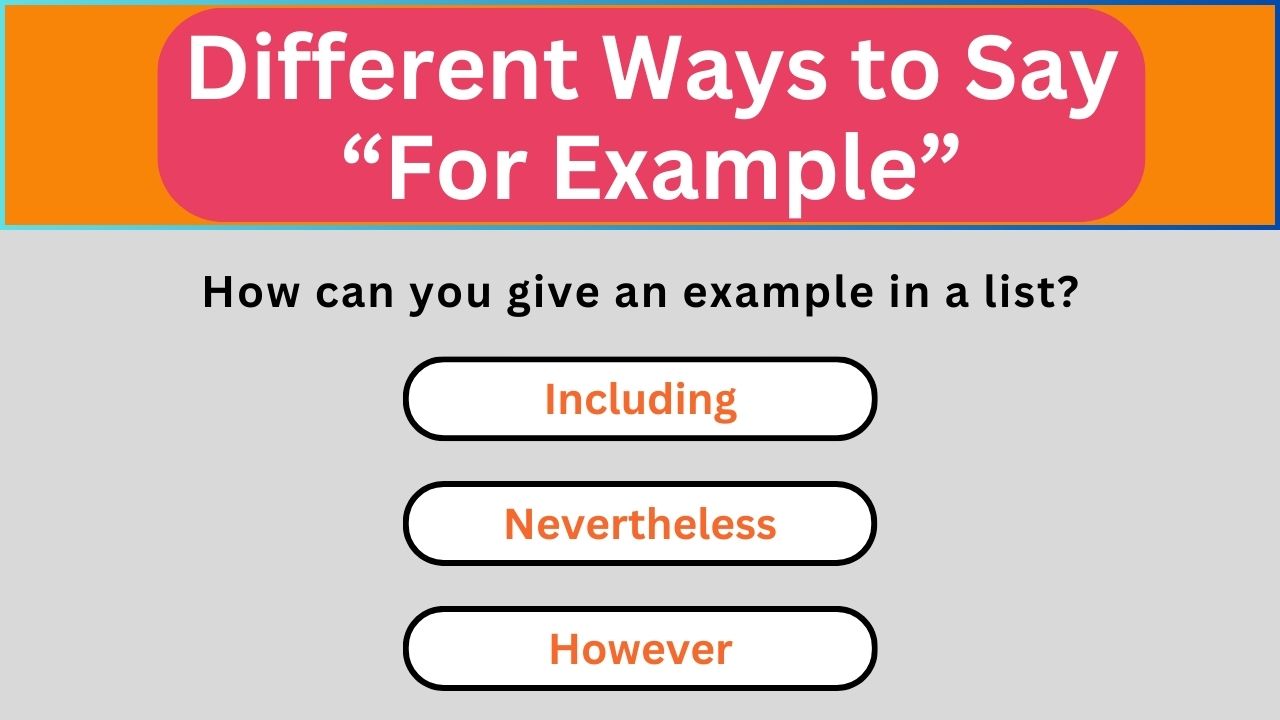 Video thumbnail for English Speaking Practice ||  Different Ways to Say “For Example” || English Speaking Test