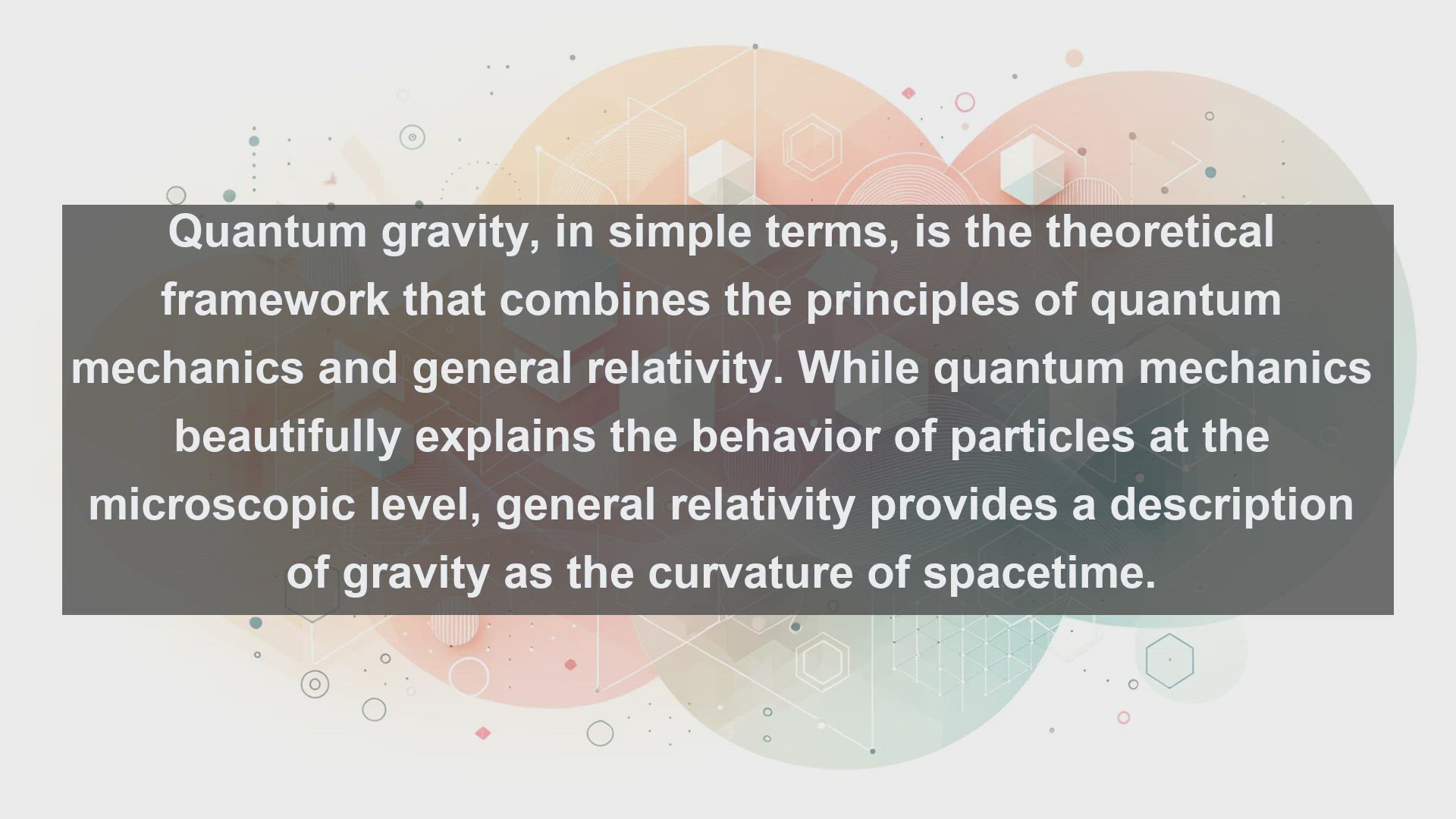 'Video thumbnail for Quantum gravity in science  definition and examples'