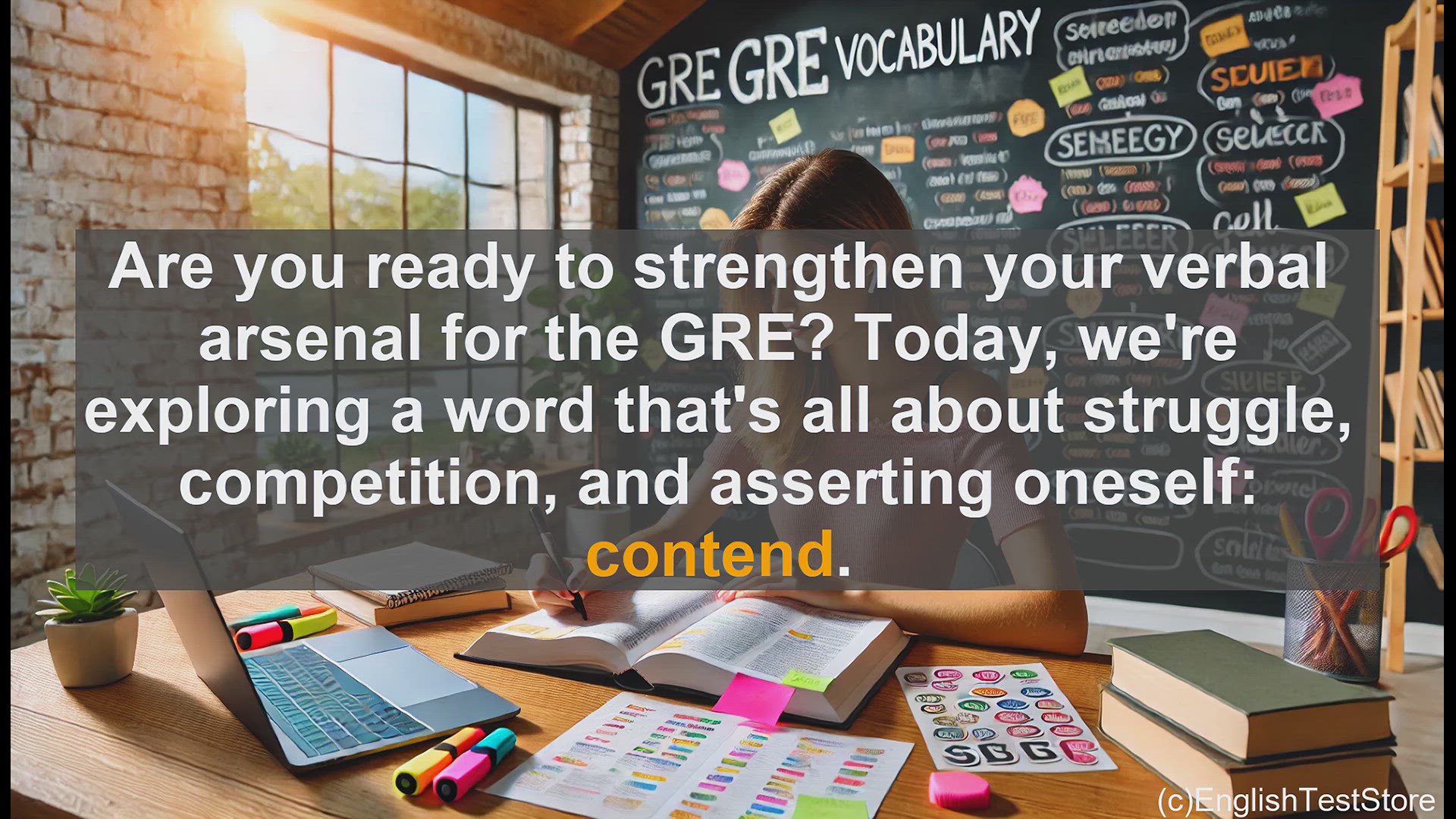 'Video thumbnail for GRE Vocabulary Lesson: Mastering the Verb 'Contend' for the GRE'