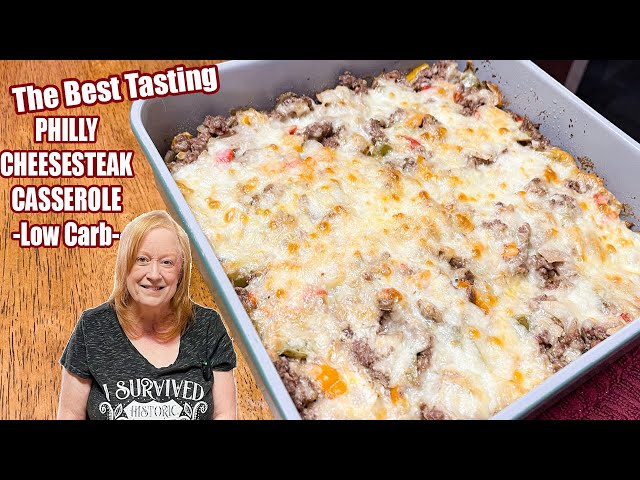 Video thumbnail for PHILLY CHEESESTEAK CASSEROLE Low Carb Delicious Meal Idea