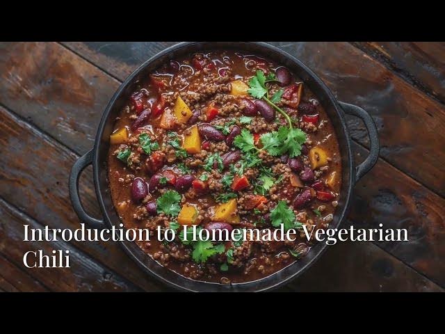 'Video thumbnail for Delicious Homemade Vegetarian Chili Recipe | Hearty & Flavorful'