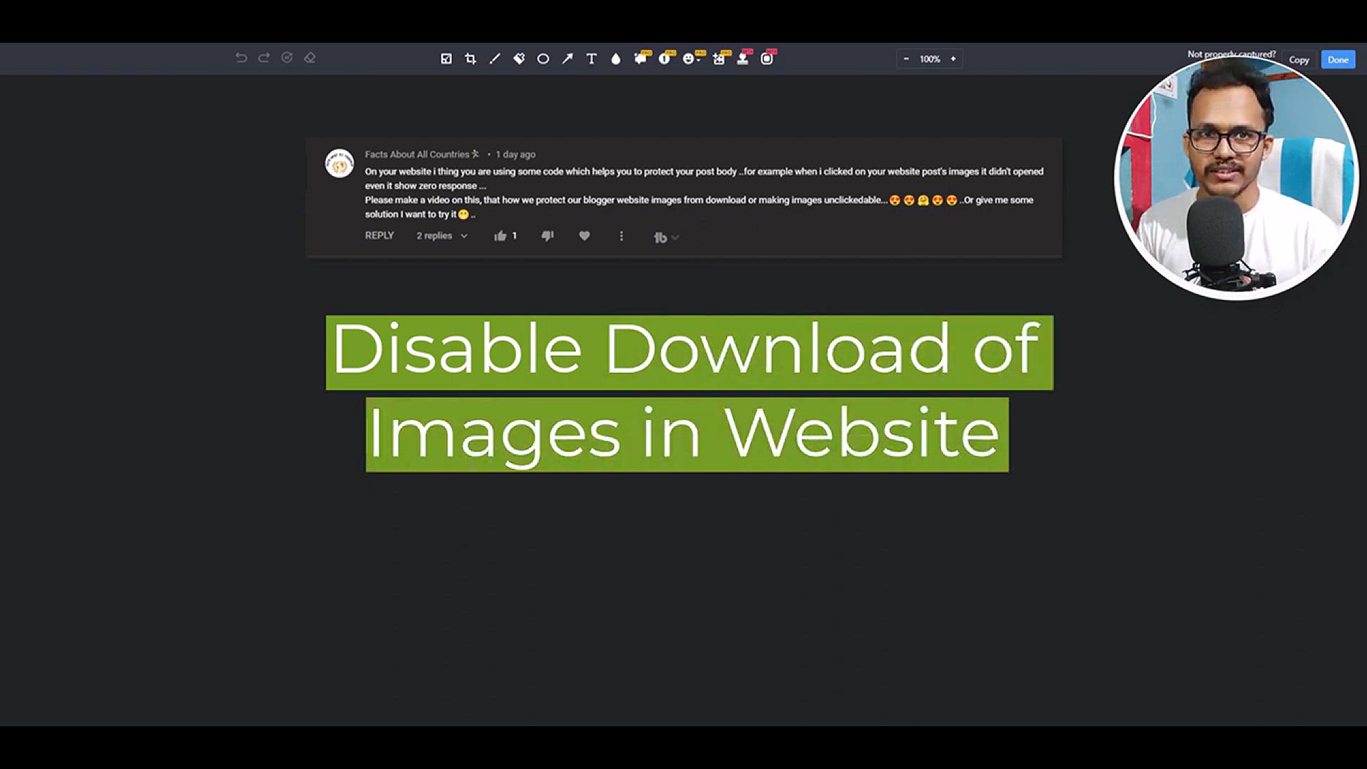 'Video thumbnail for How to disable download of images in Website _ Protect Images in Blogger and WordPress'