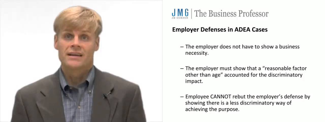 'Video thumbnail for Age Discrimination in Employment Act ADEA'