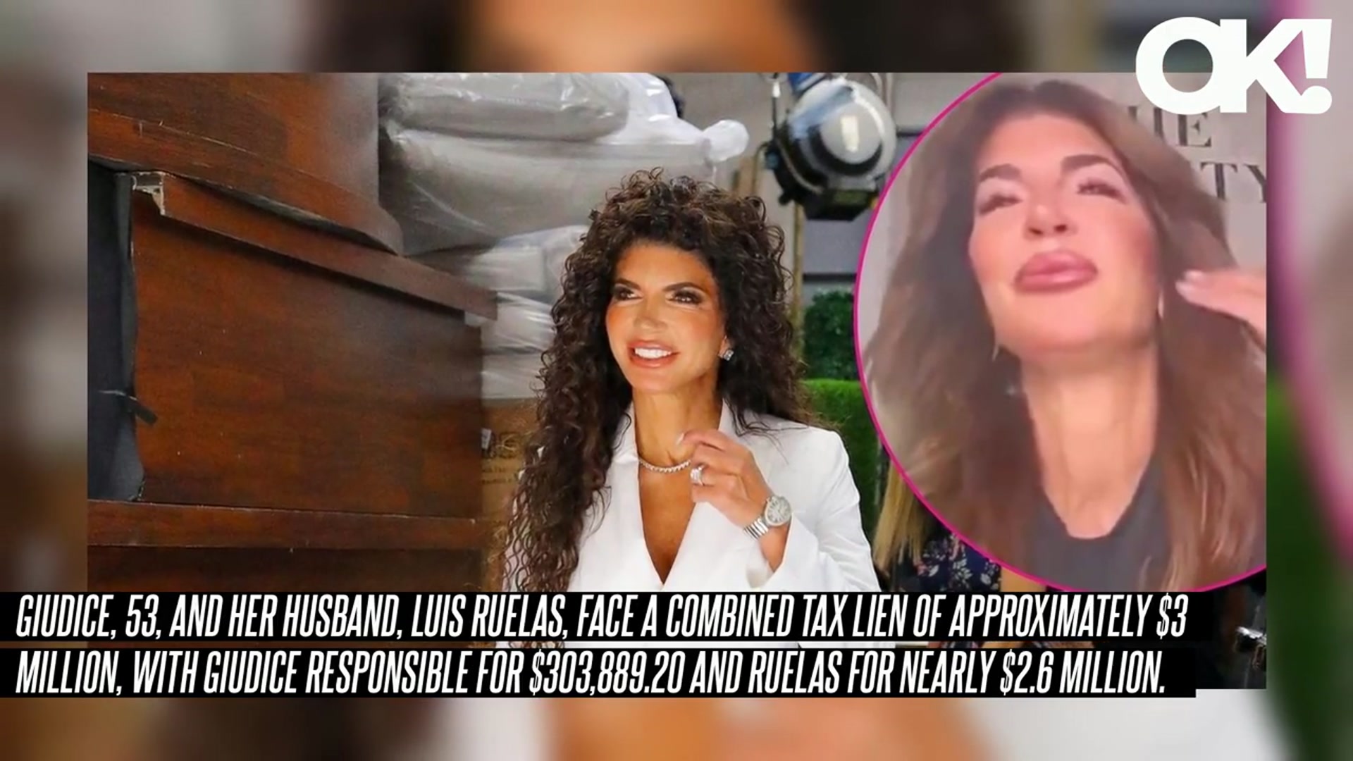 'Video thumbnail for Uncomfortable 'RHONJ' Star Teresa Giudice Cuts Off Question About Her Tax Lien Drama in New Interview: Watch'