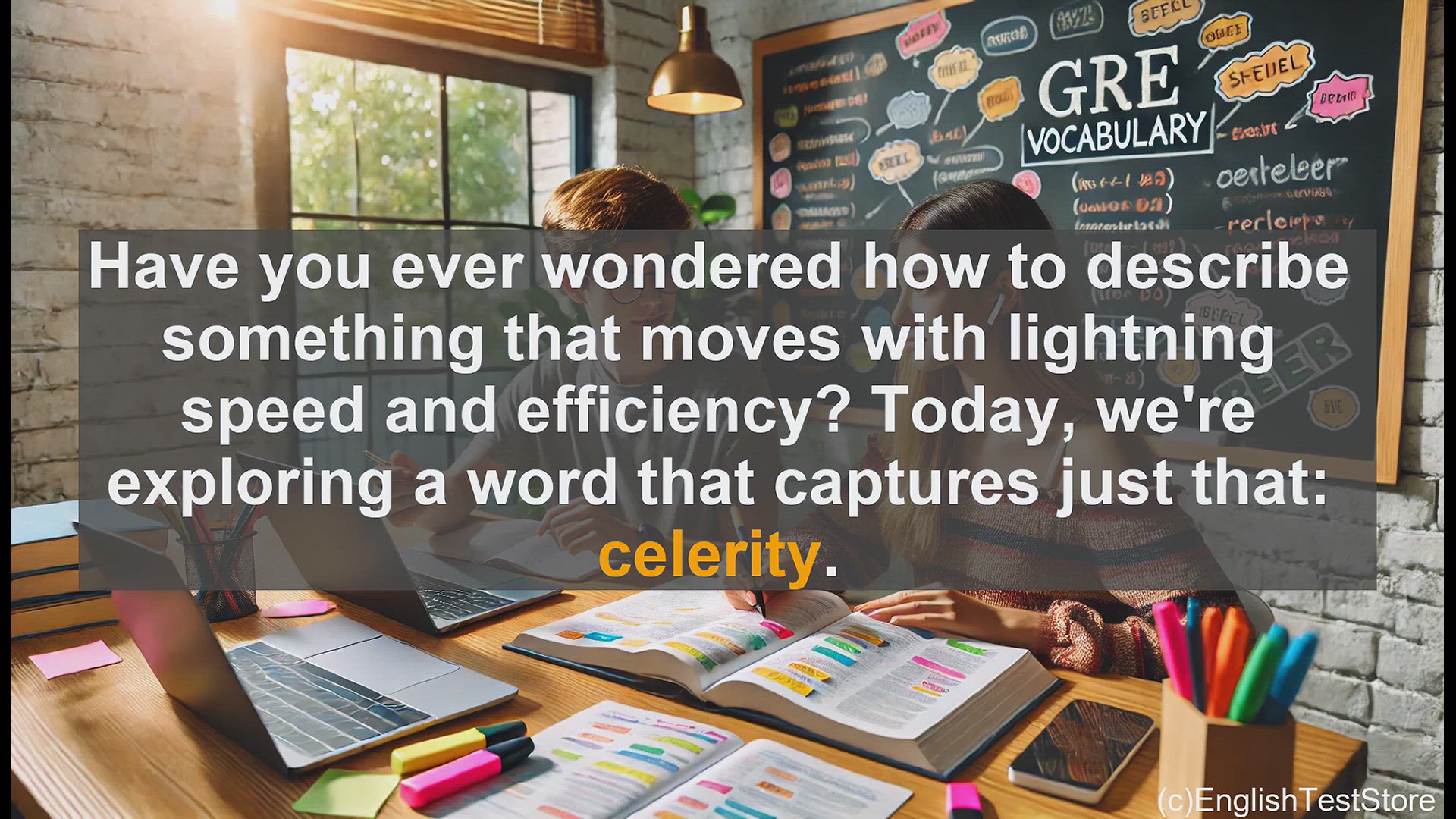 'Video thumbnail for GRE Vocabulary Lesson: Mastering the Art of Celerity - Swiftness and Efficiency in Motion'