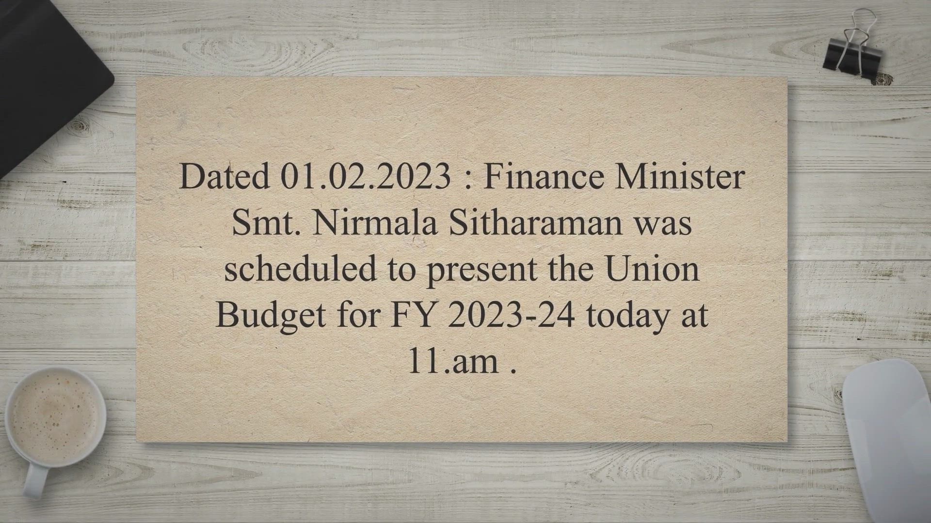 Video thumbnail for Union Budget 2023- presented by FM Nirmala Sitharaman