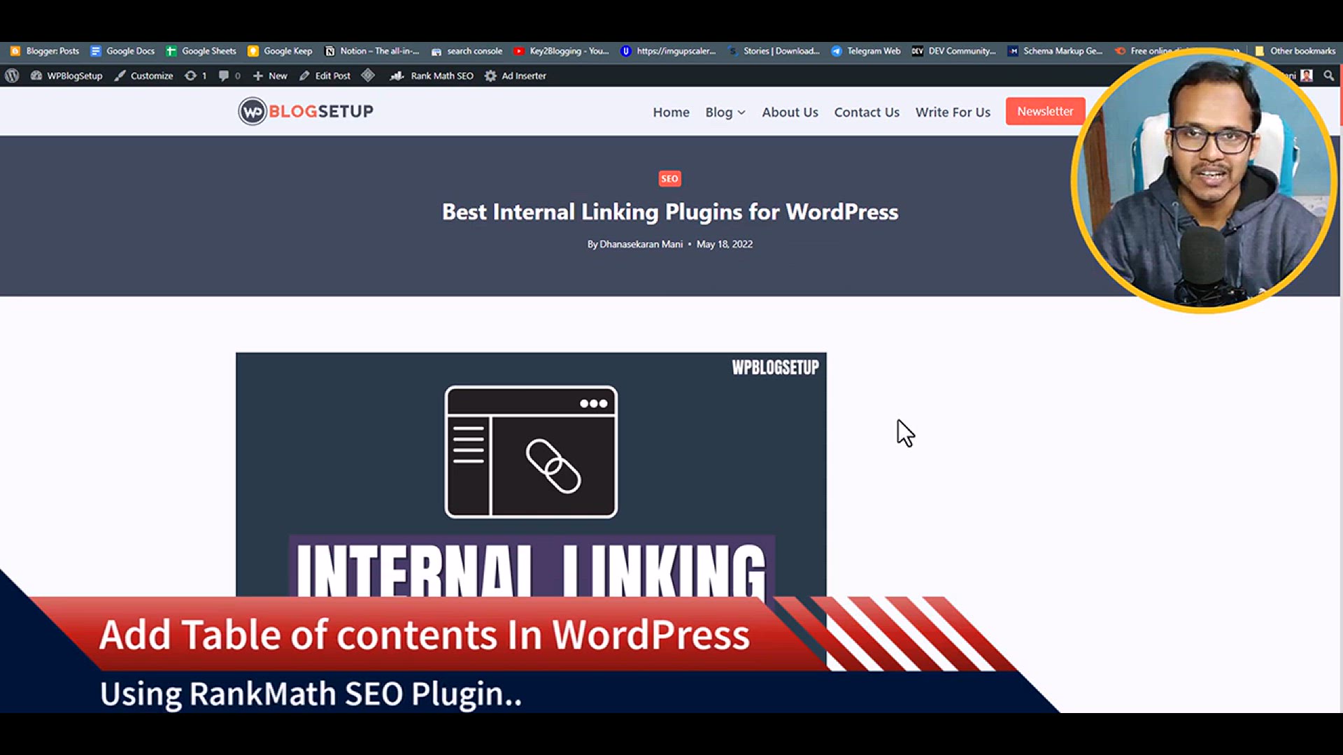 'Video thumbnail for How to Add Table of contents in wordpress (Rank Math Table Of Content Block )'