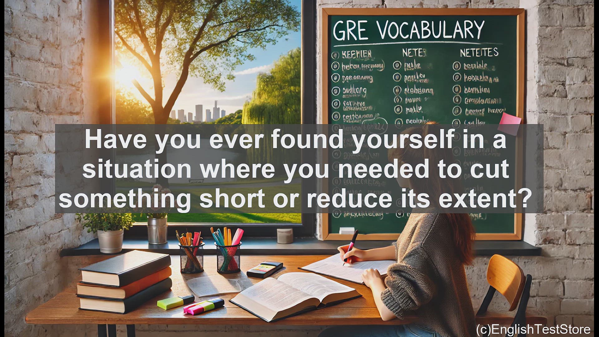 'Video thumbnail for GRE Vocabulary Lesson: Mastering the Verb 'Curtail' - Reducing and Limiting'