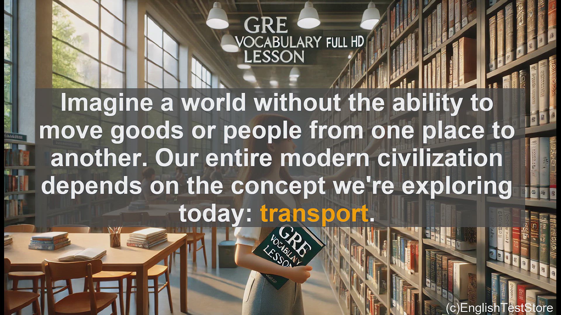 'Video thumbnail for GRE Vocabulary Lesson: The Importance of Transport - Connecting Our World'