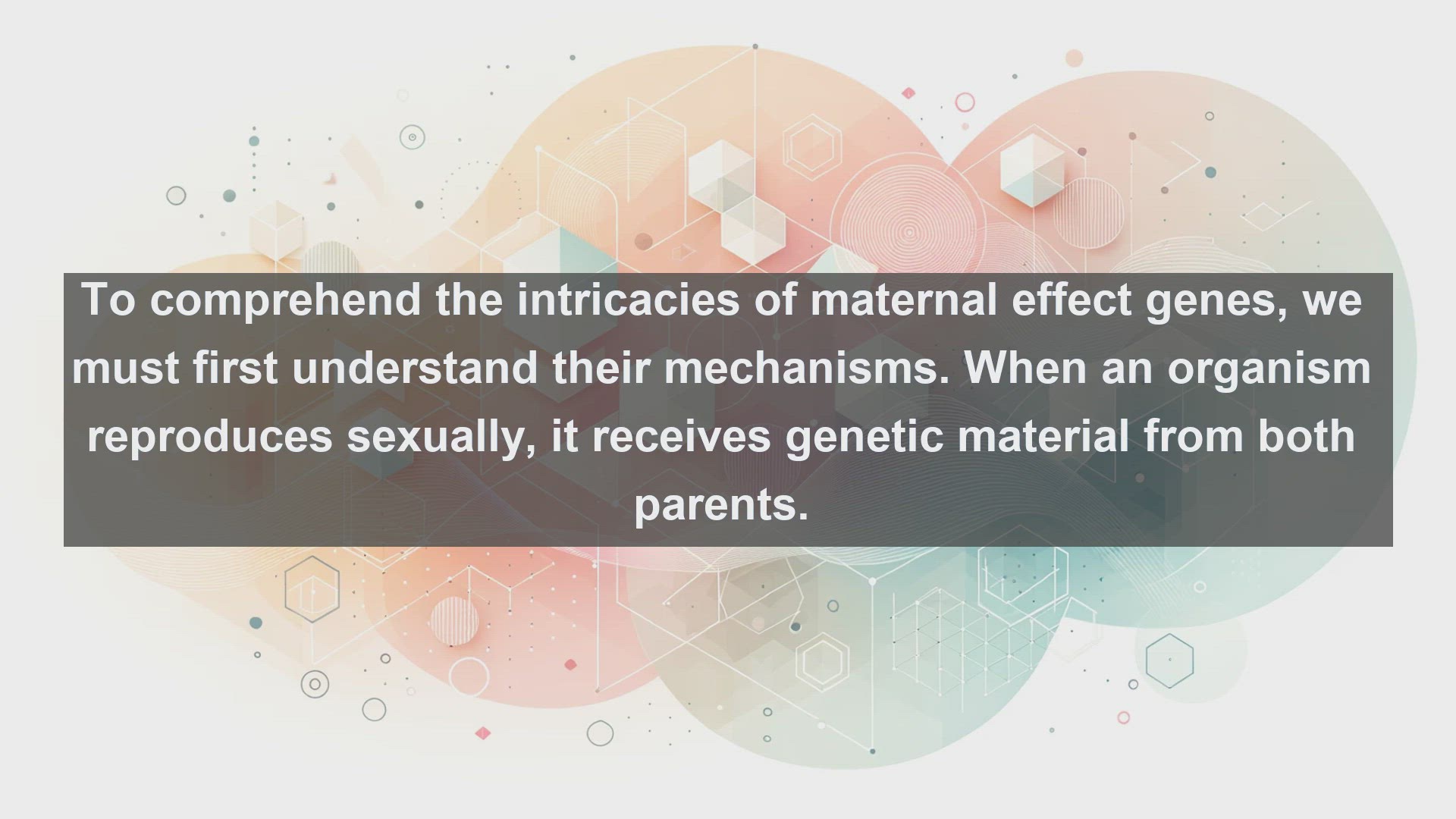 'Video thumbnail for Maternal effect genes in science  definition and examples'