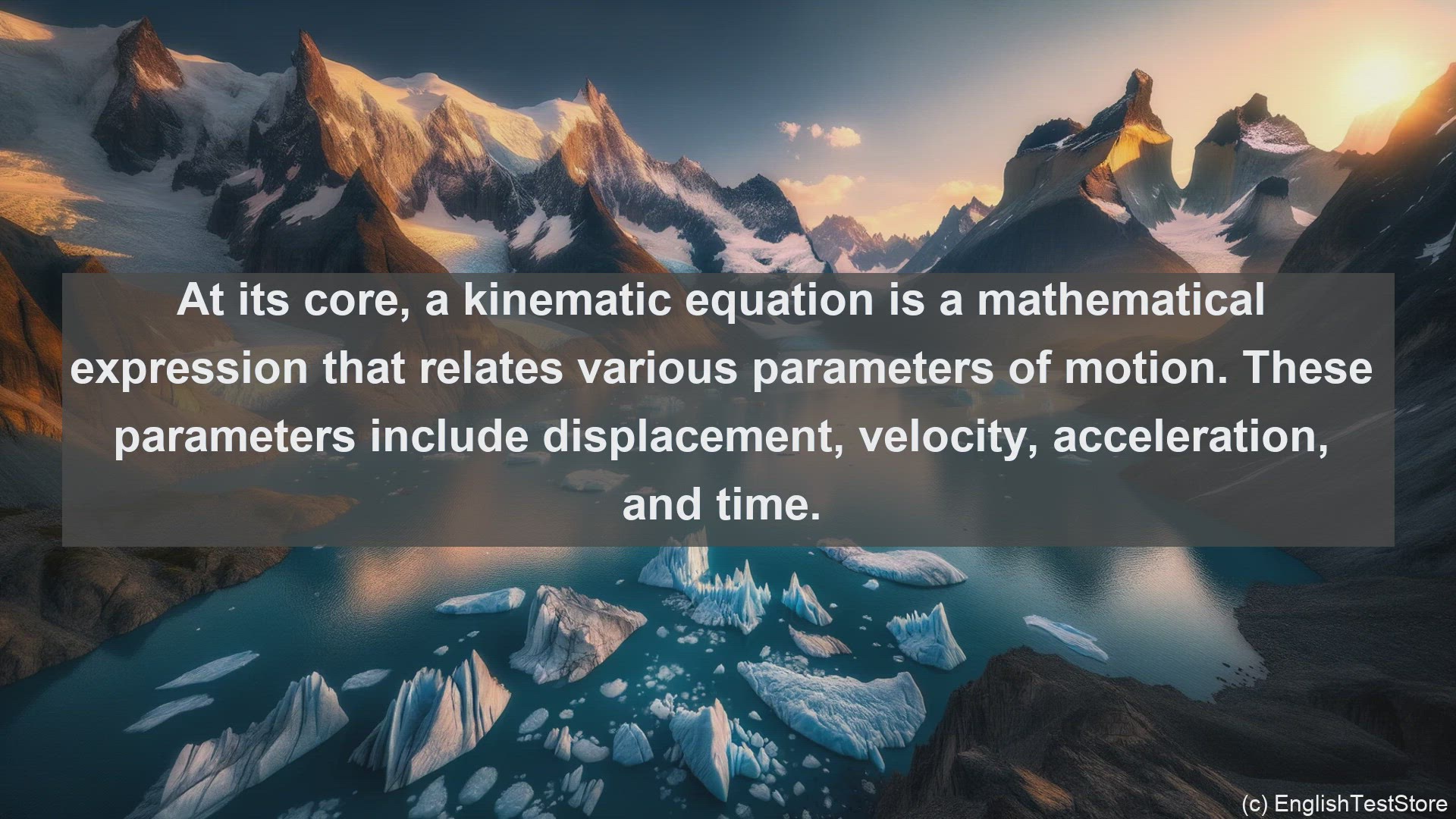 'Video thumbnail for Kinematic equation in science  definition and examples'