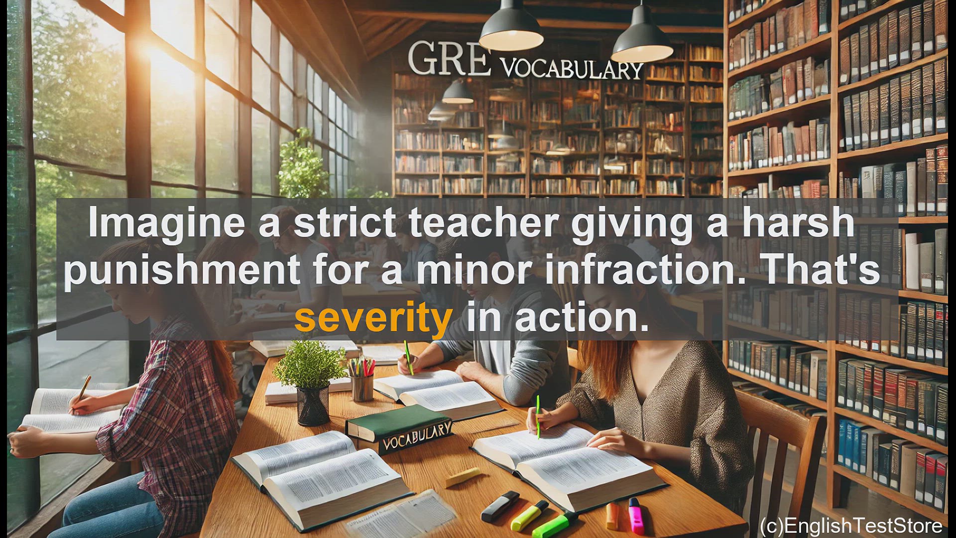 'Video thumbnail for GRE Vocabulary Lesson: Understanding Severity - A Key GRE Vocabulary Word'