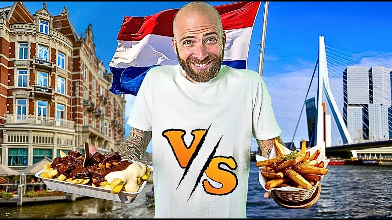 'Video thumbnail for Who Has The Best Fries In The Netherlands?! Amsterdam vs Rotterdam Dutch Fries!!'