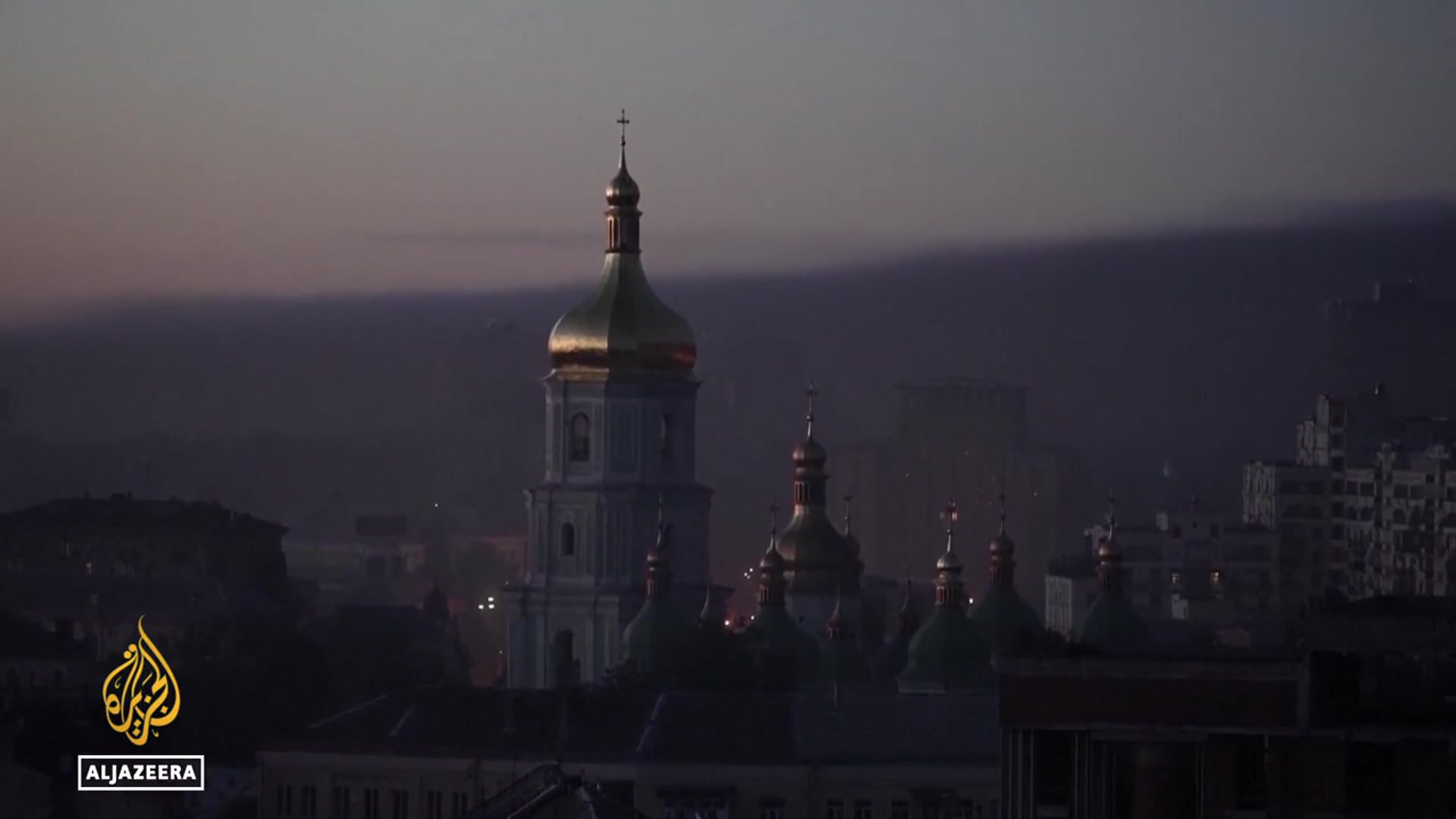 'Video thumbnail for Ukraine and Russia trade strikes as drones swarm Kyiv, hit Russian cities'
