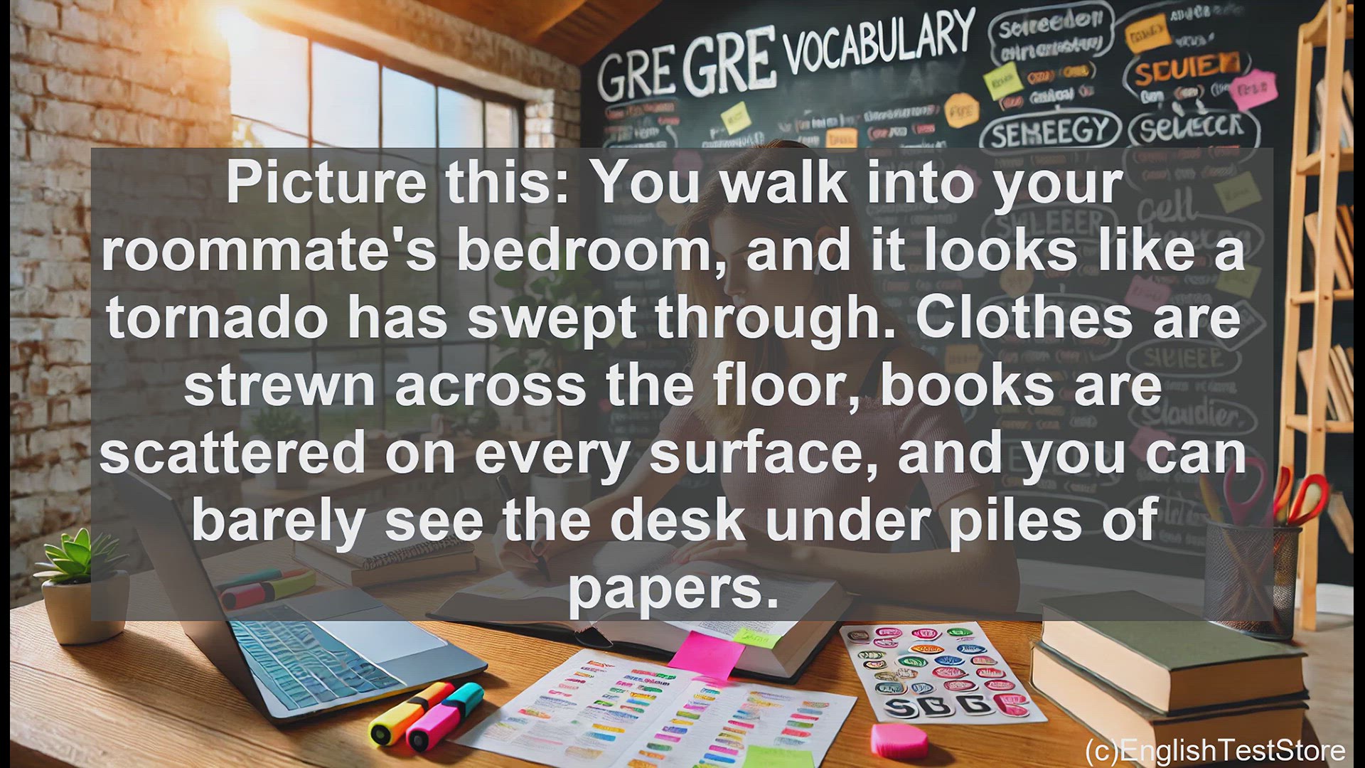 'Video thumbnail for GRE Vocabulary Lesson: Disarray - Embracing the Chaos'