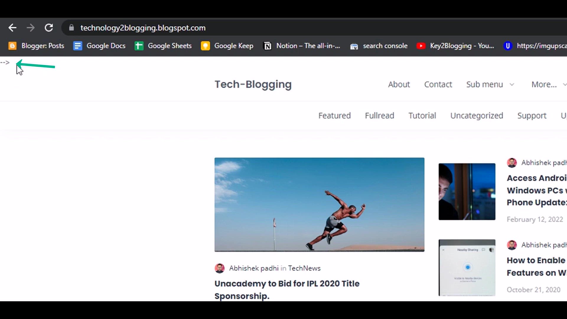 'Video thumbnail for How to fix the white bar at the top of Blogger website'