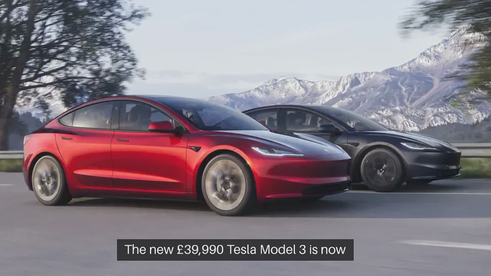 'Video thumbnail for The new £39,990 Tesla Model 3 is now available in the UK'