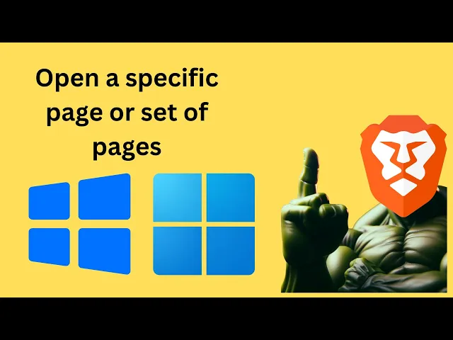 'Video thumbnail for How to 'Open a specific page or set of pages' in Brave Browser on Windows 11 or 10 | GearUpWindows'