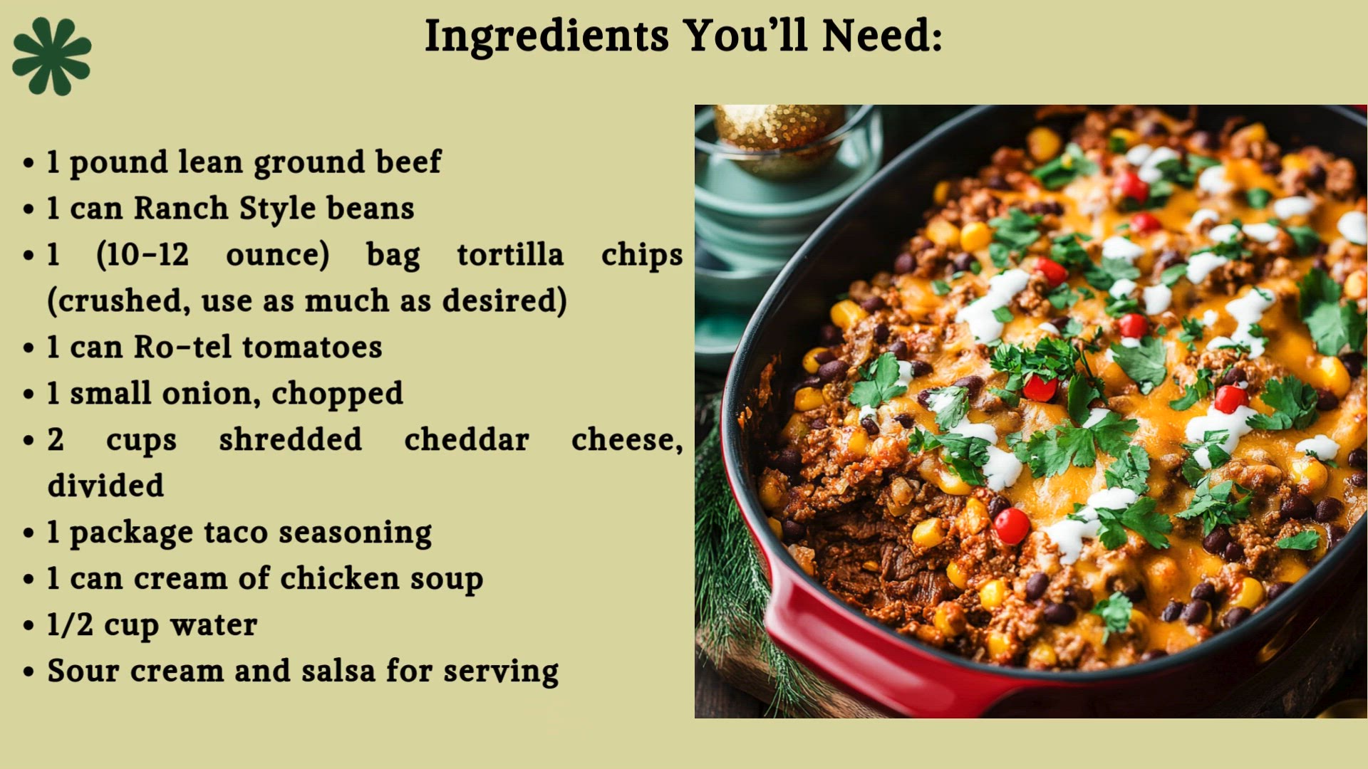 Video thumbnail for MEXICAN CASSEROLE