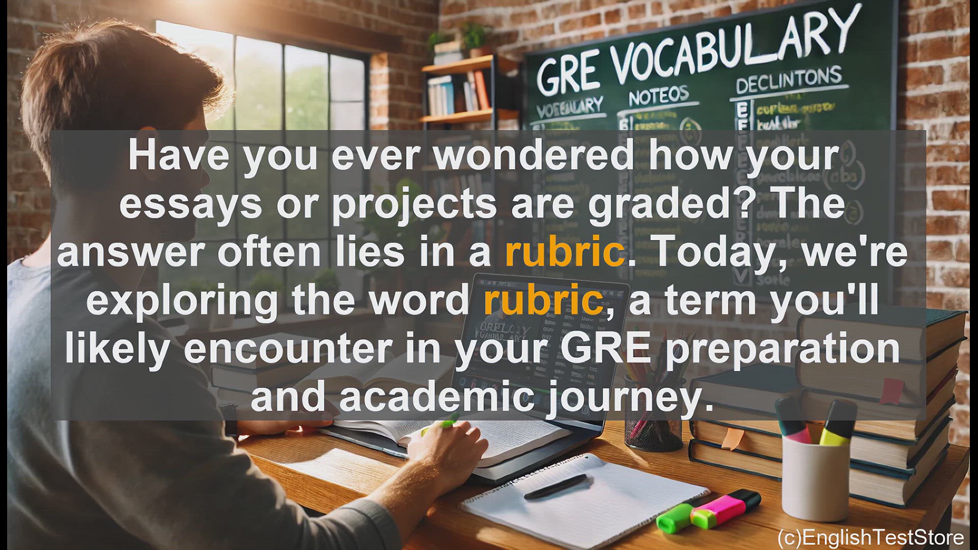 'Video thumbnail for GRE Vocabulary Lesson: Understanding Rubrics - A Key to Academic Success'