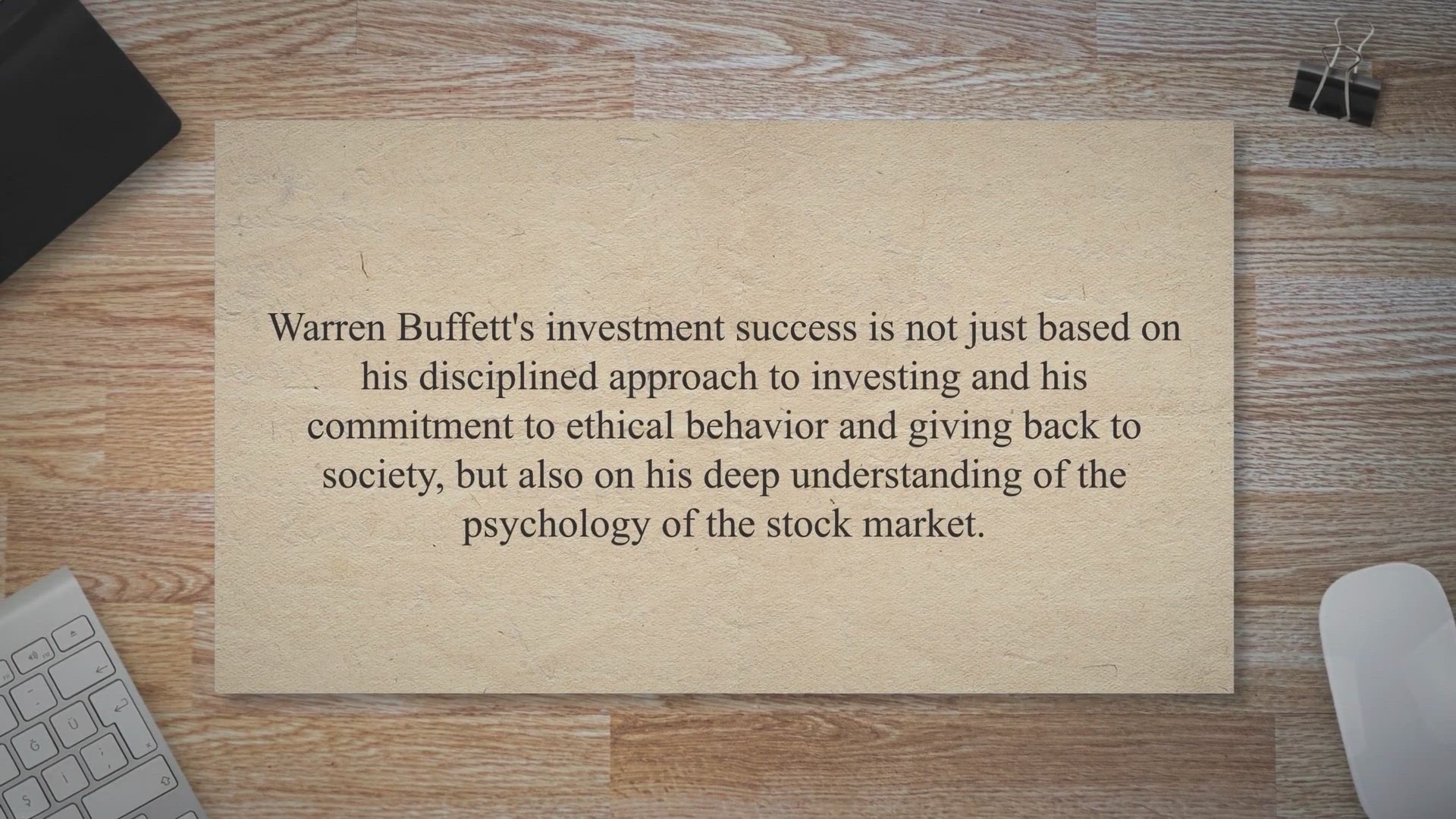'Video thumbnail for The Psychology of Warren Buffett:'