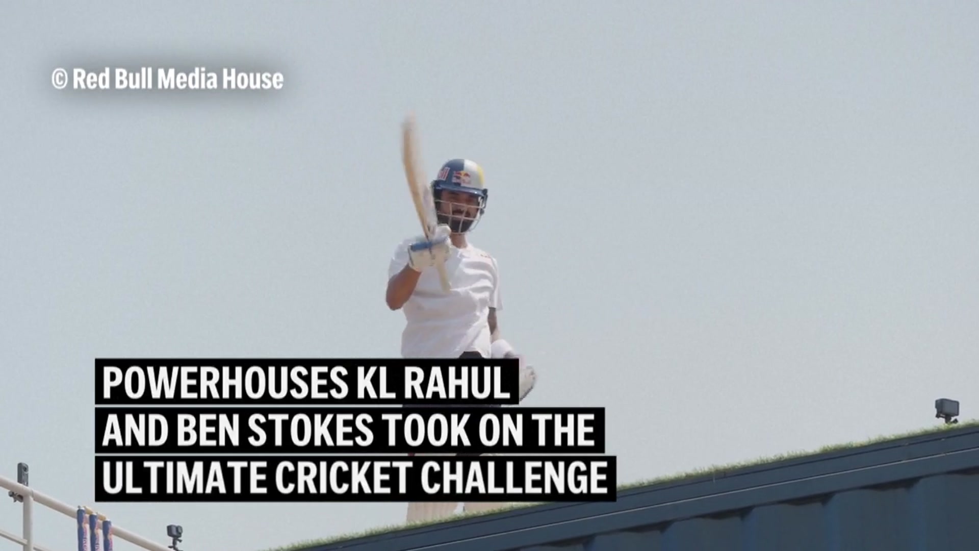 'Video thumbnail for Bowled over - Cricket stars Ben Stokes and KL Rahul take on the ultimate batting challenge in India'