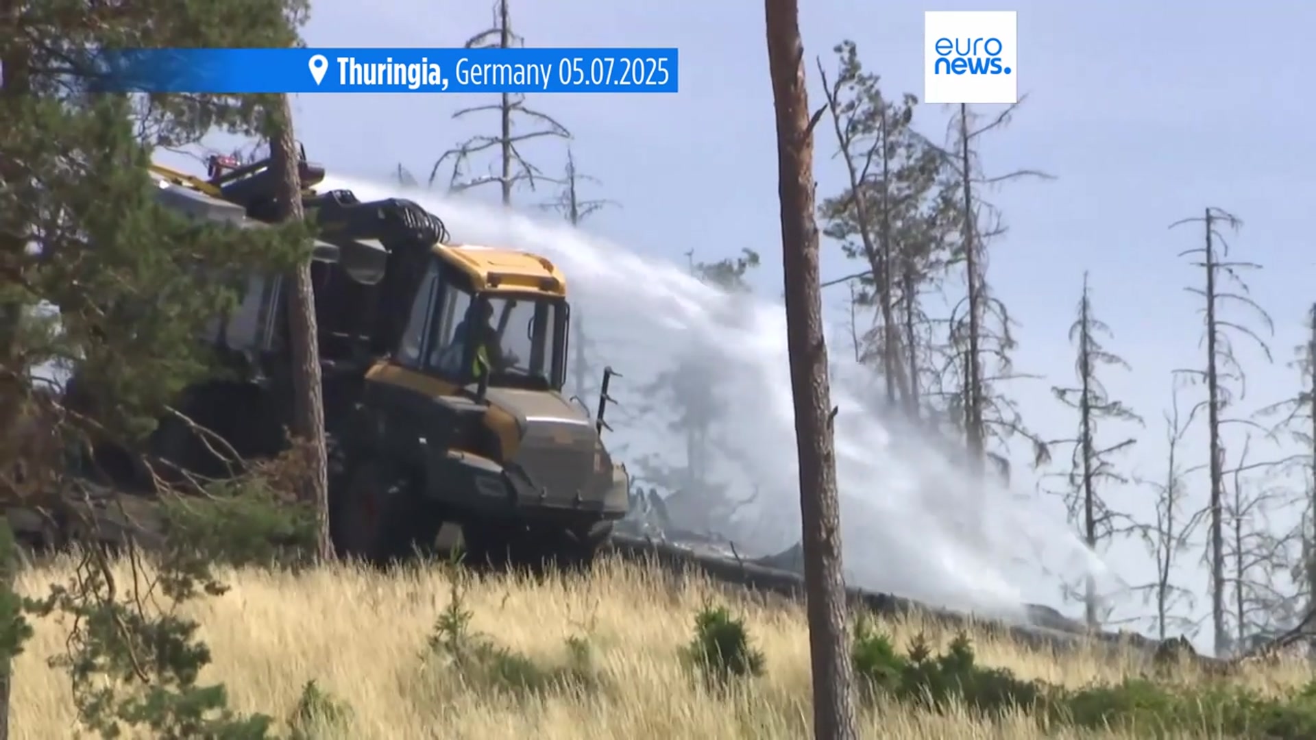'Video thumbnail for Firefighters across Europe battle wildfires as blazes continue in Germany, Greece and Turkey'