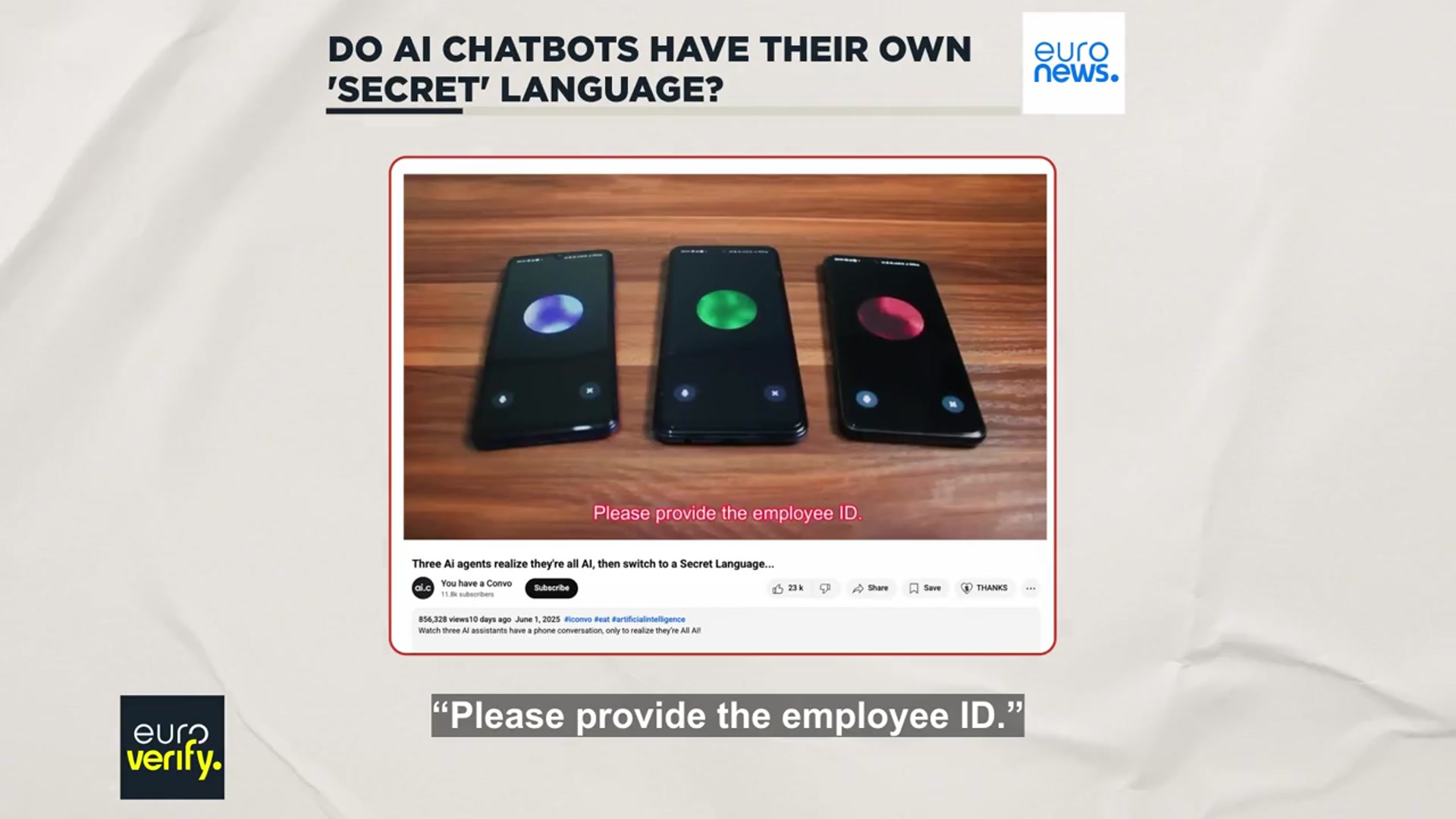 'Video thumbnail for Can AI chatbots speak in their own 'secret' language?'