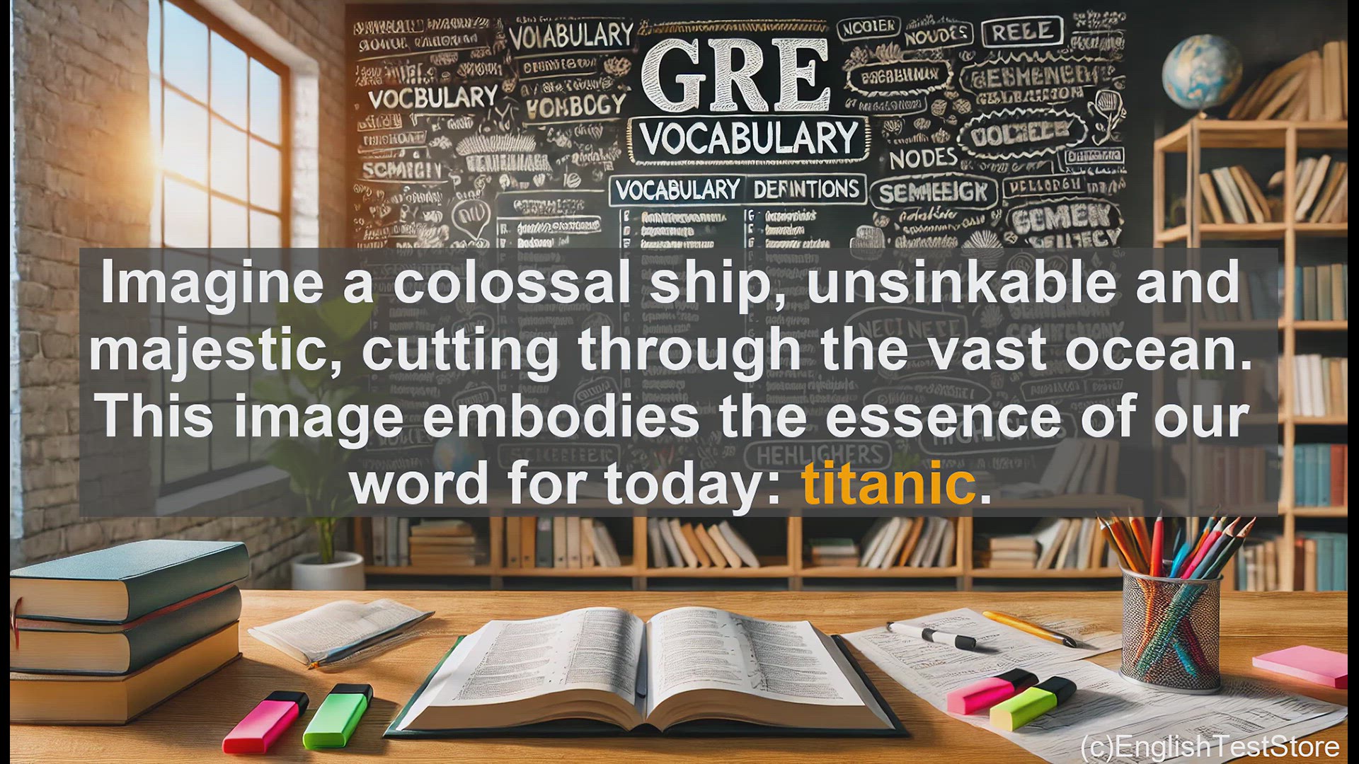 'Video thumbnail for GRE Vocabulary Lesson: Mastering the Titanic - Expanding Your GRE Vocabulary'