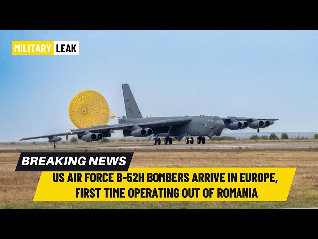 'Video thumbnail for US Air Force B-52H Bombers Arrive in Europe, First Time Operating Out of Romania'