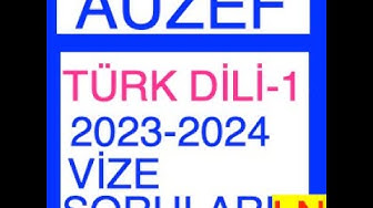 'Video thumbnail for Türk Dili -1 2023-2024 Vize Soruları'