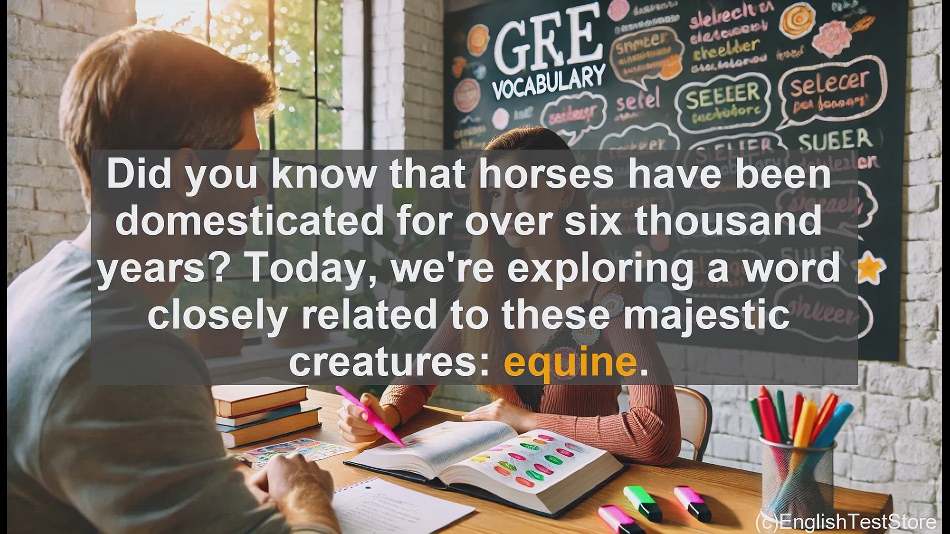 'Video thumbnail for GRE Vocabulary Lesson: Exploring the Equine World - Horses and Beyond'