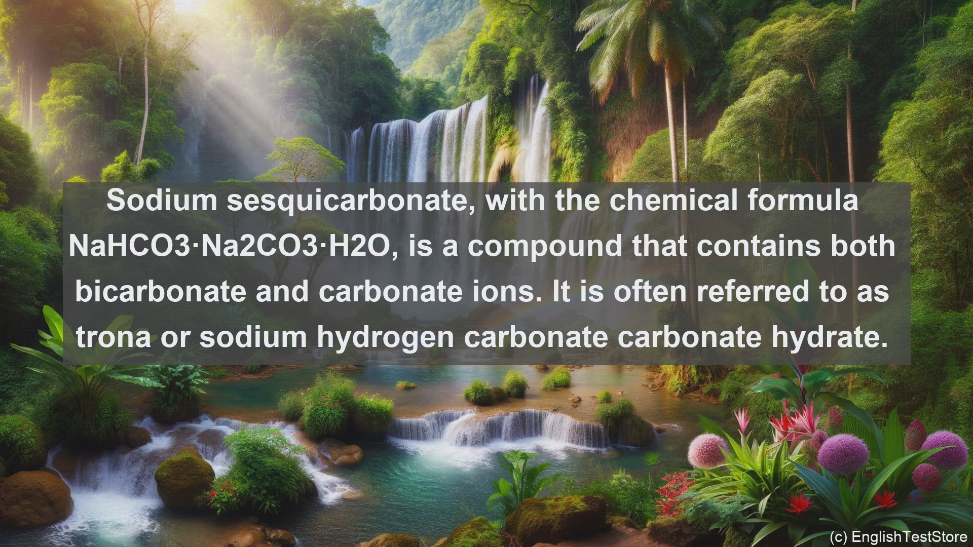 'Video thumbnail for Sodium sesquicarbonate in science  definition and examples'