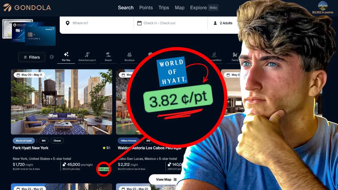'Video thumbnail for anthony venture: gondola ai: revolutionize hotel & travel booking with credit card points?'