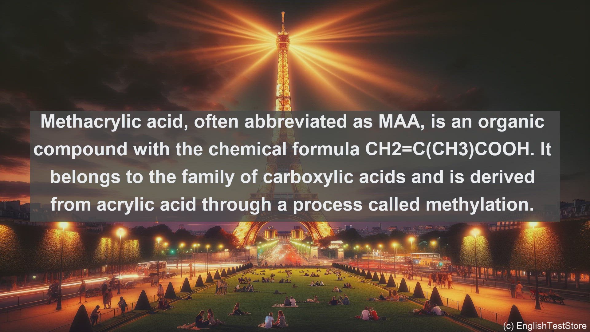 'Video thumbnail for Methacrylic acid in science  definition and examples'
